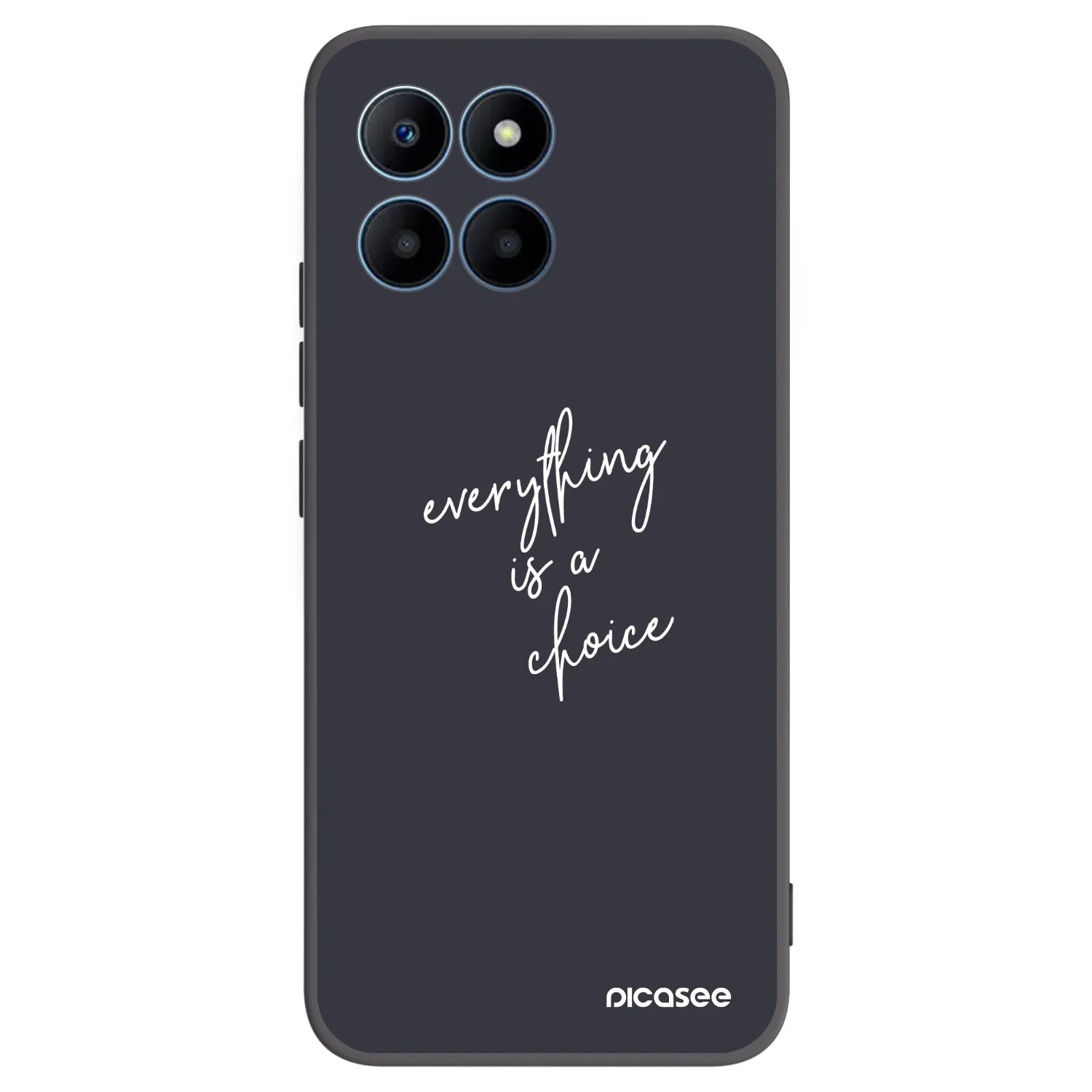 Picasee silikonowe czarne etui na Honor 70 Lite - Everything is a choice