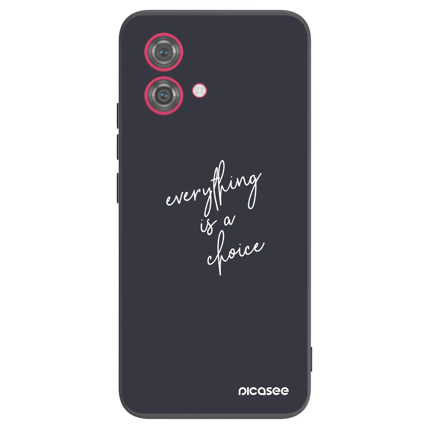Picasee silikonowe czarne etui na Motorola Moto G84 5G - Everything is a choice