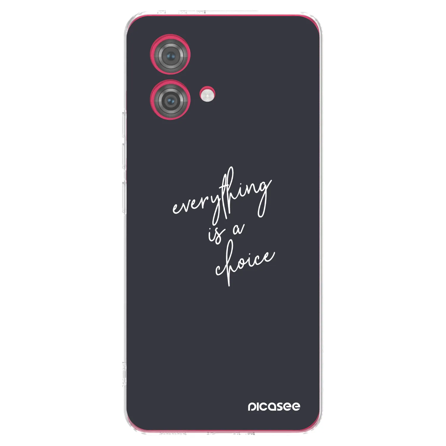 Picasee silikonowe przeźroczyste etui na Motorola Moto G84 5G - Everything is a choice