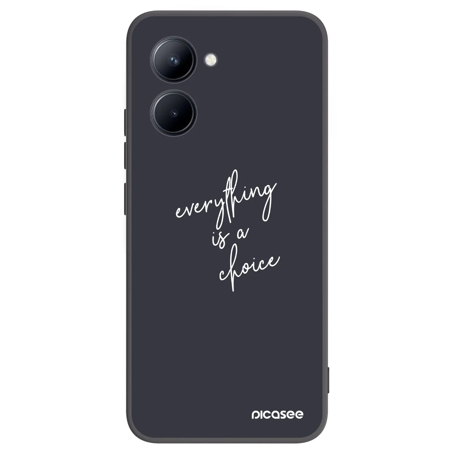 Picasee silikonowe czarne etui na Realme C33 (2023) - Everything is a choice