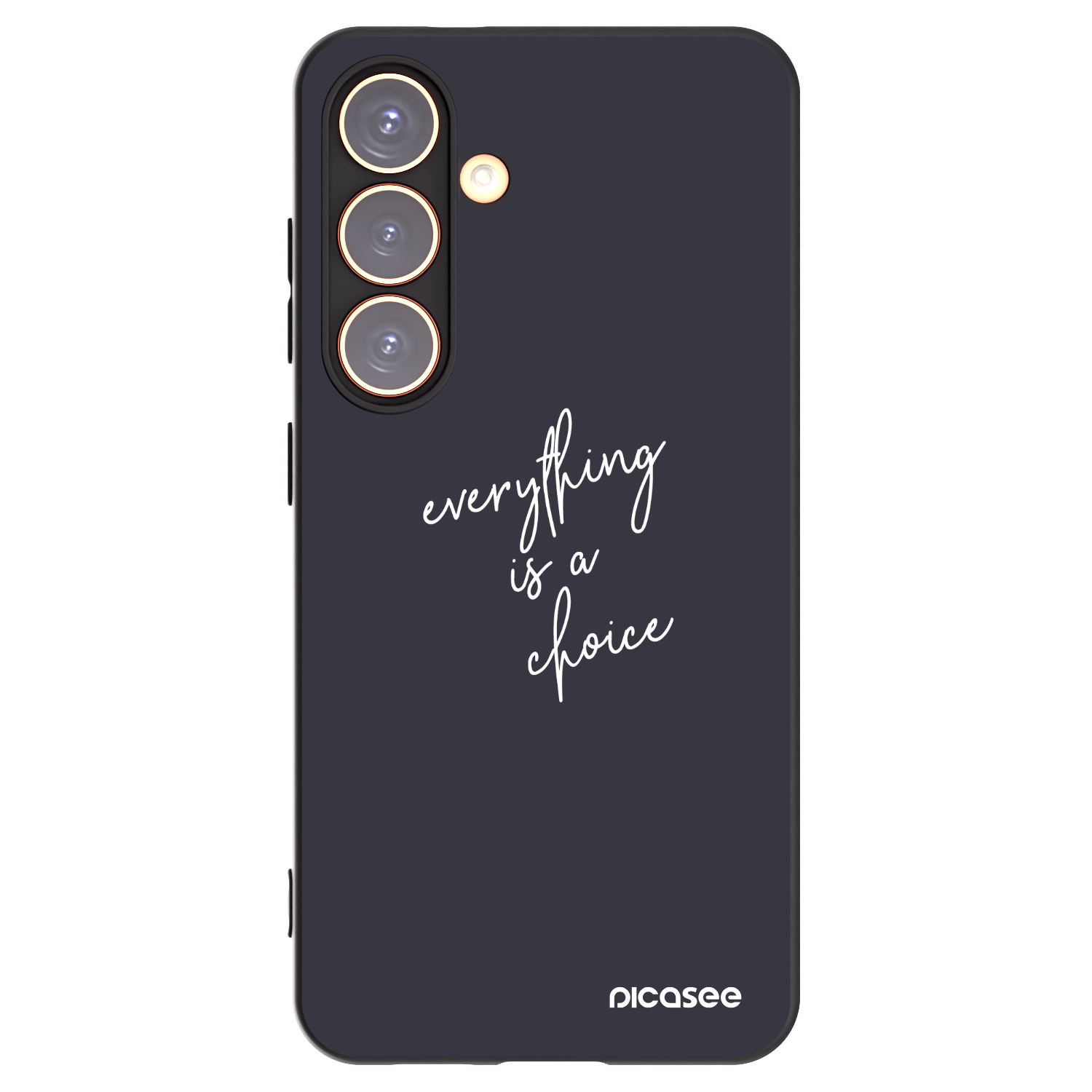 Picasee silikonowe czarne etui na Samsung Galaxy S24 S921B 5G - Everything is a choice