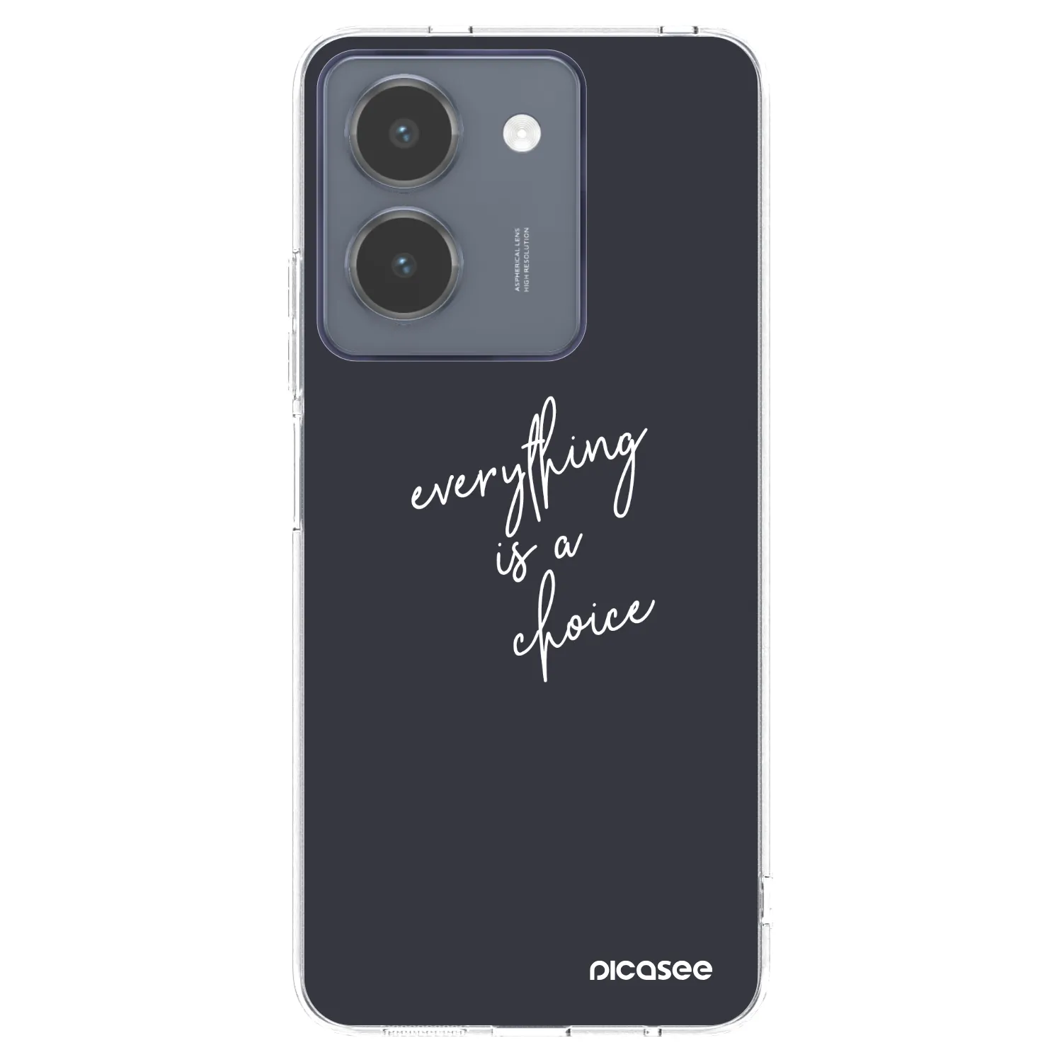 Picasee silikonowe przeźroczyste etui na Vivo Y36 4G - Everything is a choice
