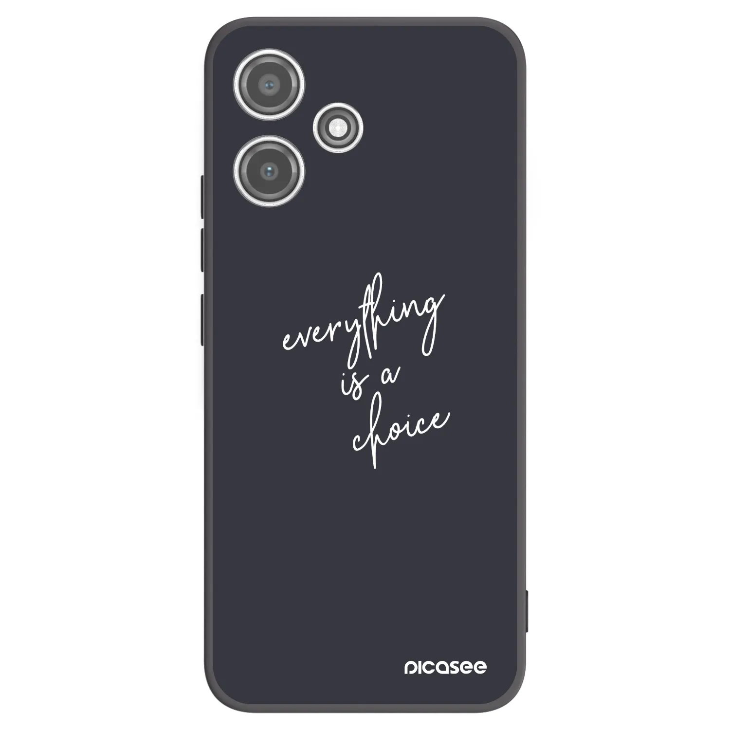 Picasee silikonowe czarne etui na Xiaomi Redmi 12 5G - Everything is a choice