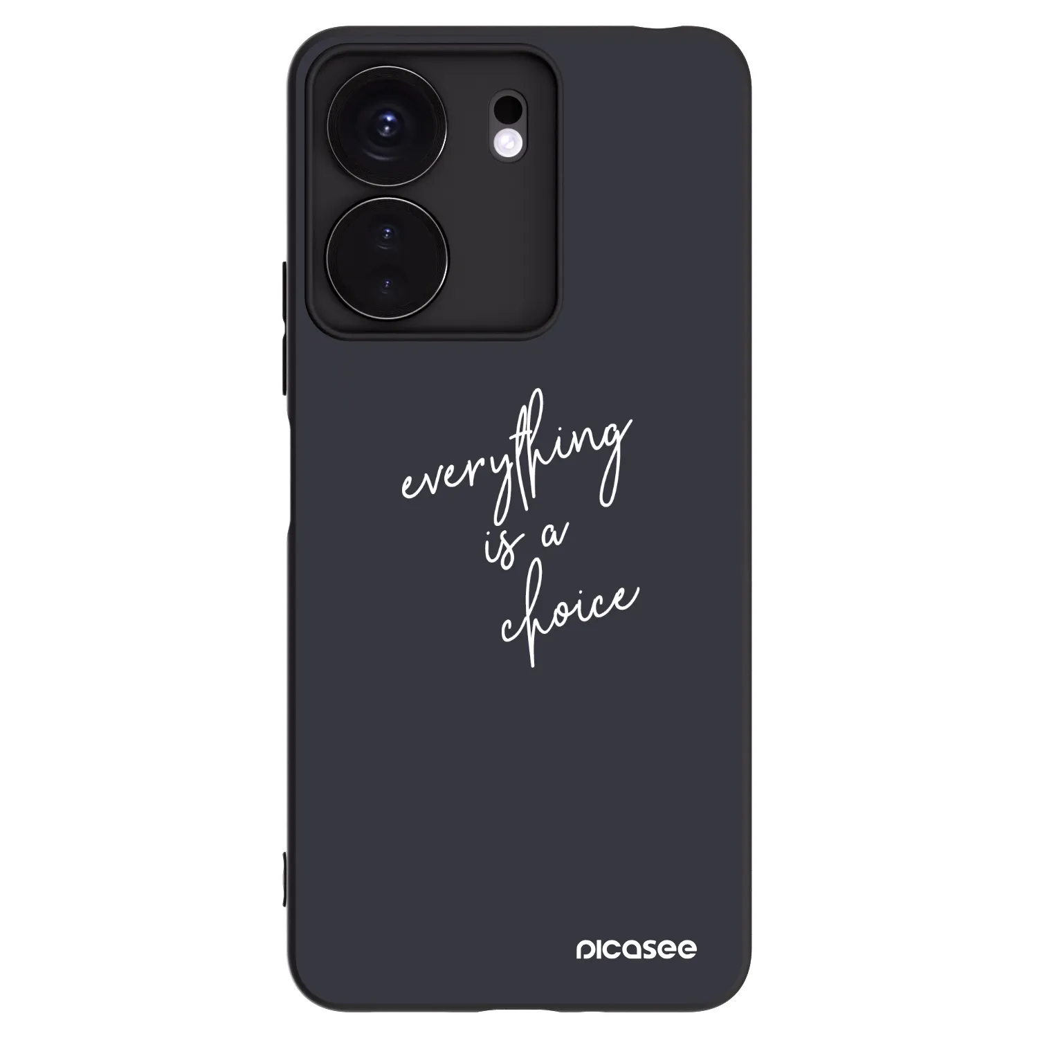 Picasee silikonowe czarne etui na Xiaomi Redmi 13C 4G - Everything is a choice