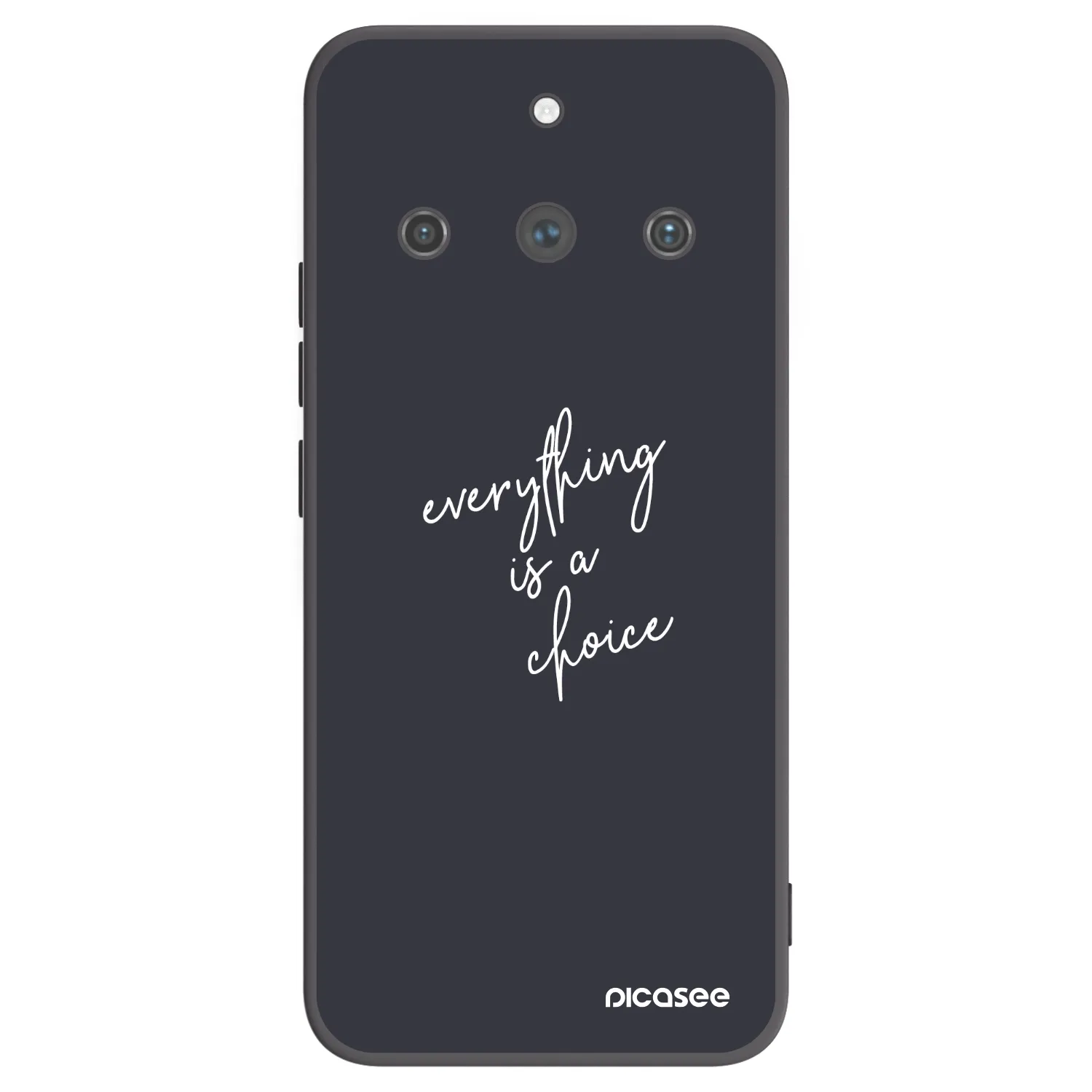 Picasee silikonowe czarne etui na Realme 11 Pro+ - Everything is a choice