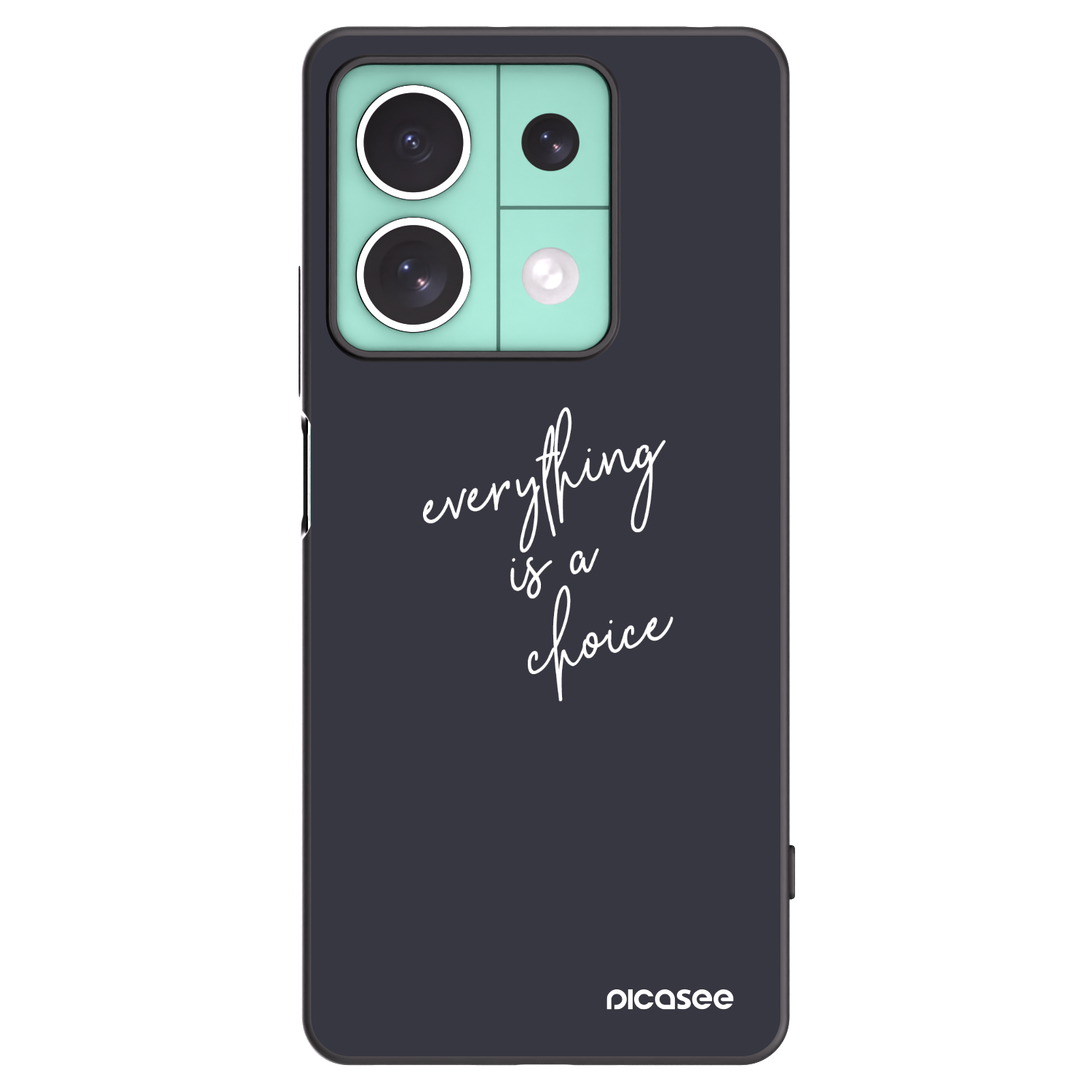 Picasee silikonowe czarne etui na Xiaomi Redmi Note 13 5G - Everything is a choice