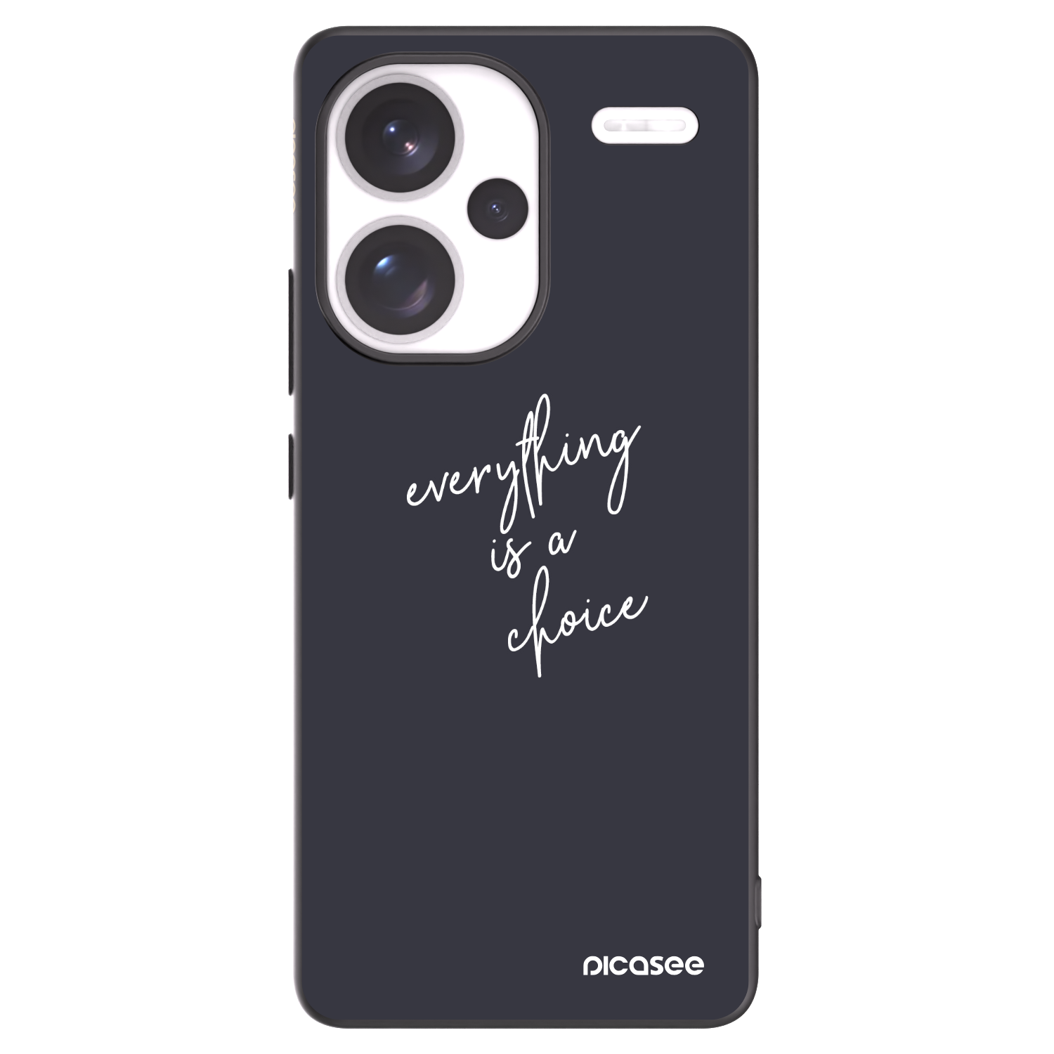 Picasee silikonowe czarne etui na Xiaomi Redmi Note 13 Pro+ 5G - Everything is a choice