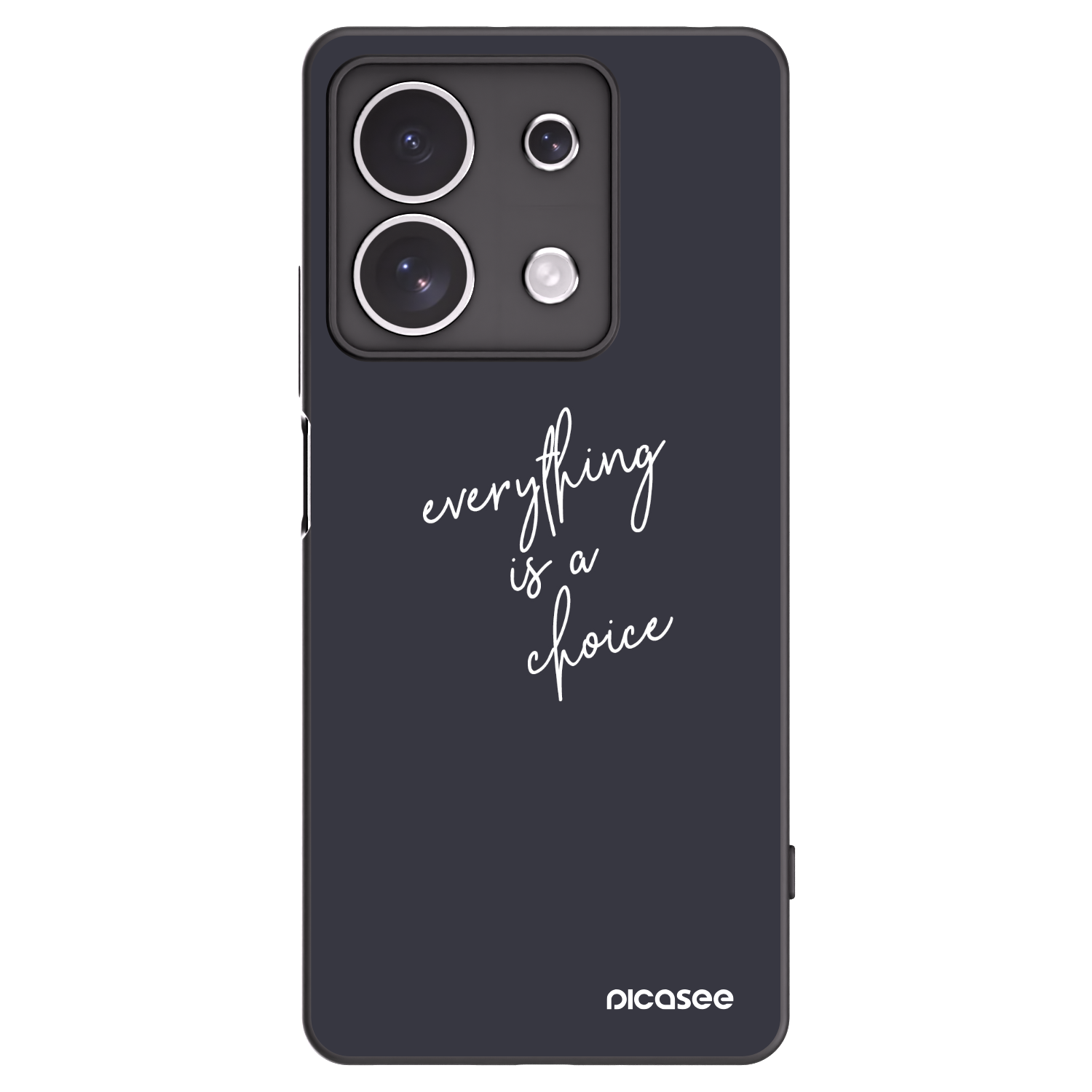 Picasee silikonowe czarne etui na Xiaomi Redmi Note 13 4G - Everything is a choice