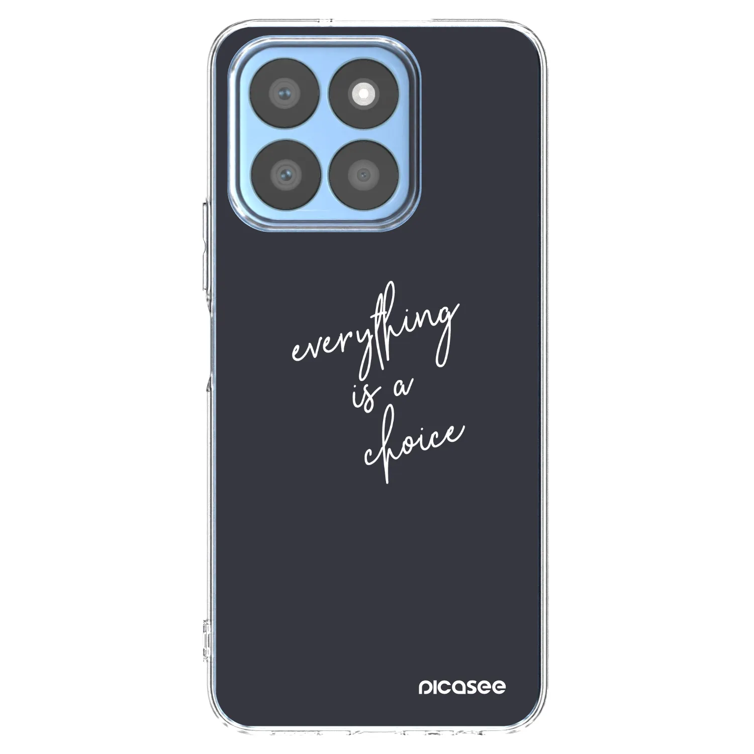 Picasee silikonowe przeźroczyste etui na Honor X8b - Everything is a choice