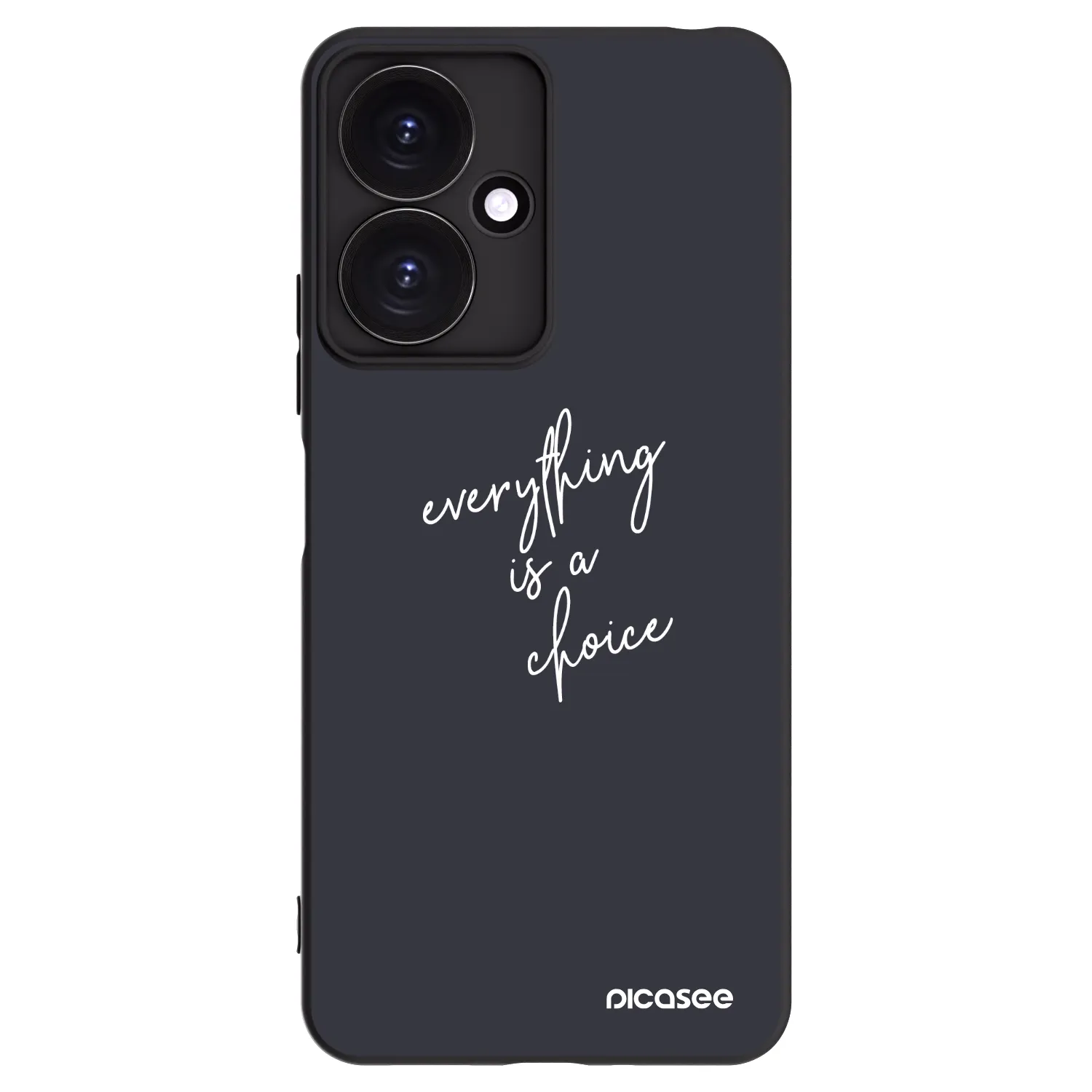 Picasee silikonowe czarne etui na Xiaomi Redmi 13C 5G - Everything is a choice