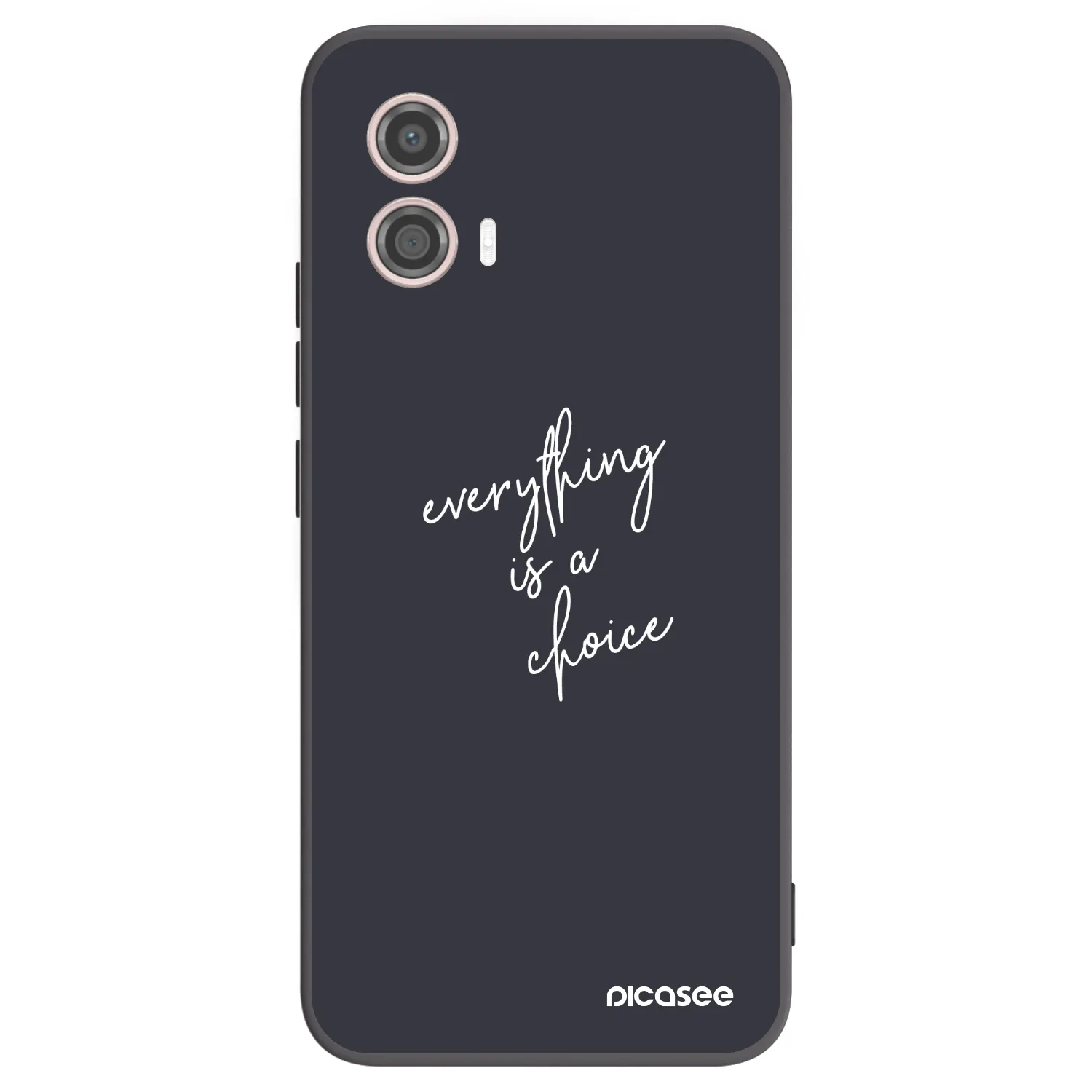 Picasee silikonowe czarne etui na Motorola Moto G53 5G - Everything is a choice