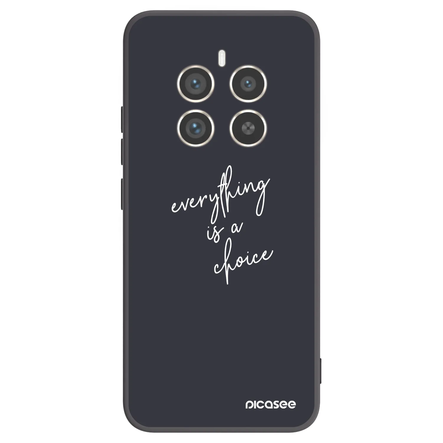 Picasee silikonowe czarne etui na Realme 12 Pro 5G - Everything is a choice
