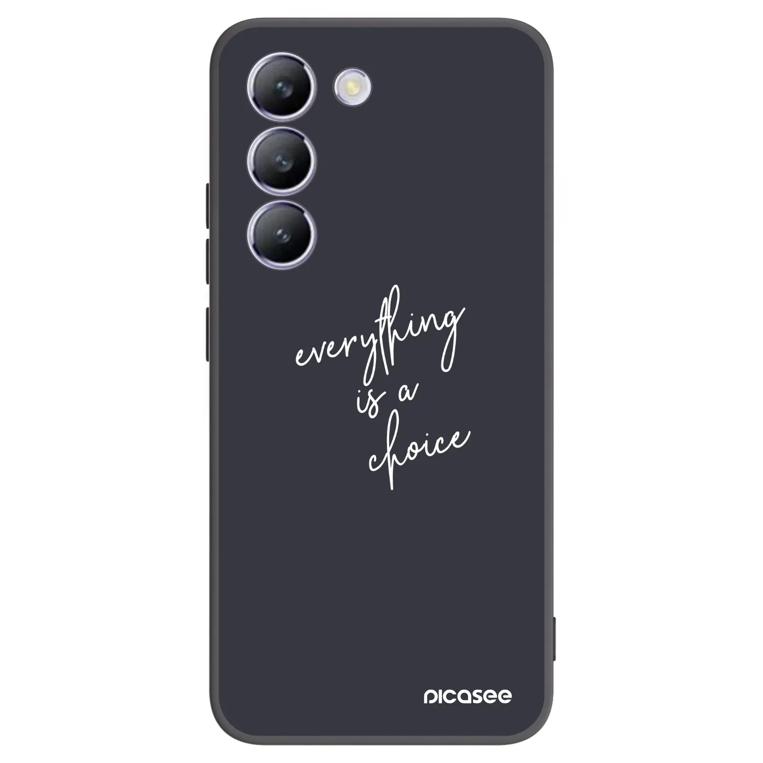 Picasee silikonowe czarne etui na Vivo V40 SE 5G - Everything is a choice