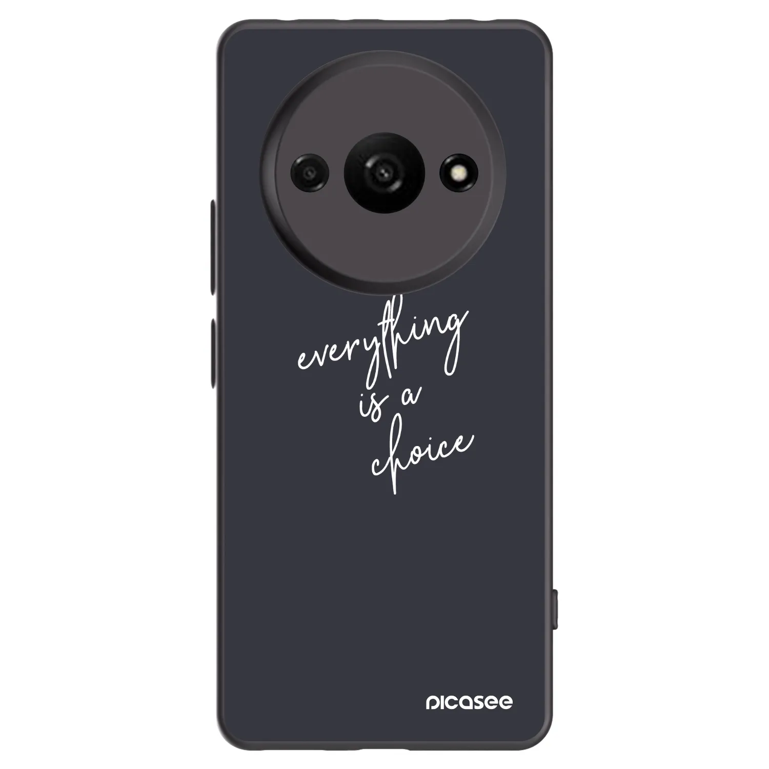 Picasee silikonowe czarne etui na Xiaomi Redmi A3 - Everything is a choice