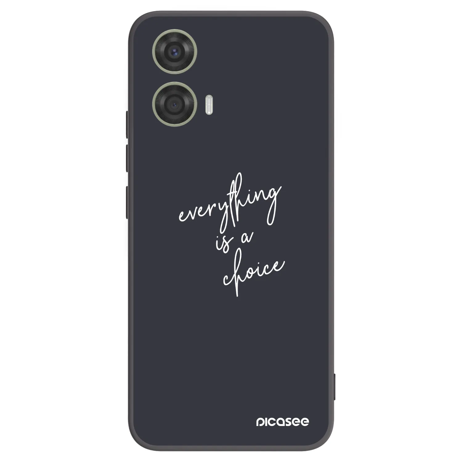Picasee silikonowe czarne etui na Motorola Moto G24 - Everything is a choice
