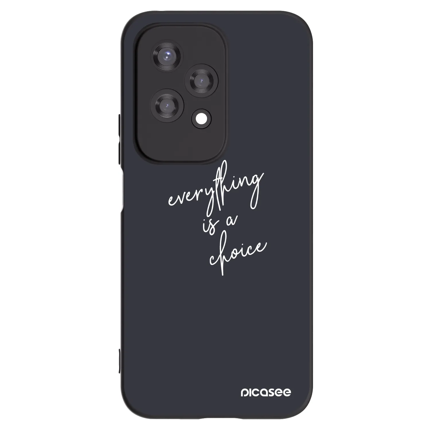 Picasee silikonowe czarne etui na Honor 200 Lite - Everything is a choice