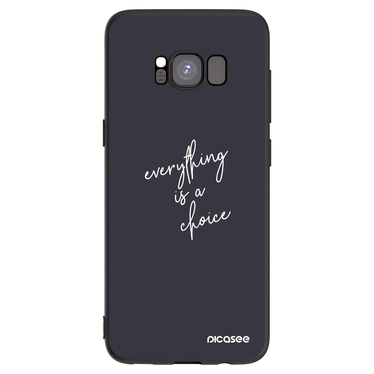 Picasee silikonowe czarne etui na Samsung Galaxy S8 G950F - Everything is a choice