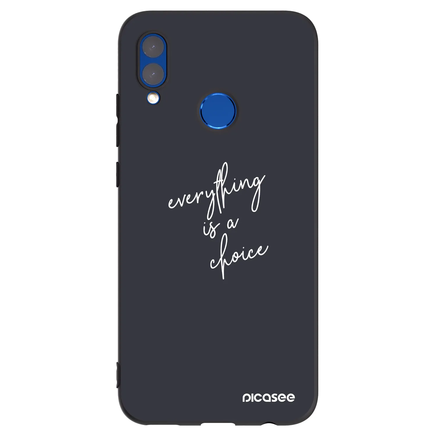 Picasee silikonowe czarne etui na Honor 10 Lite - Everything is a choice