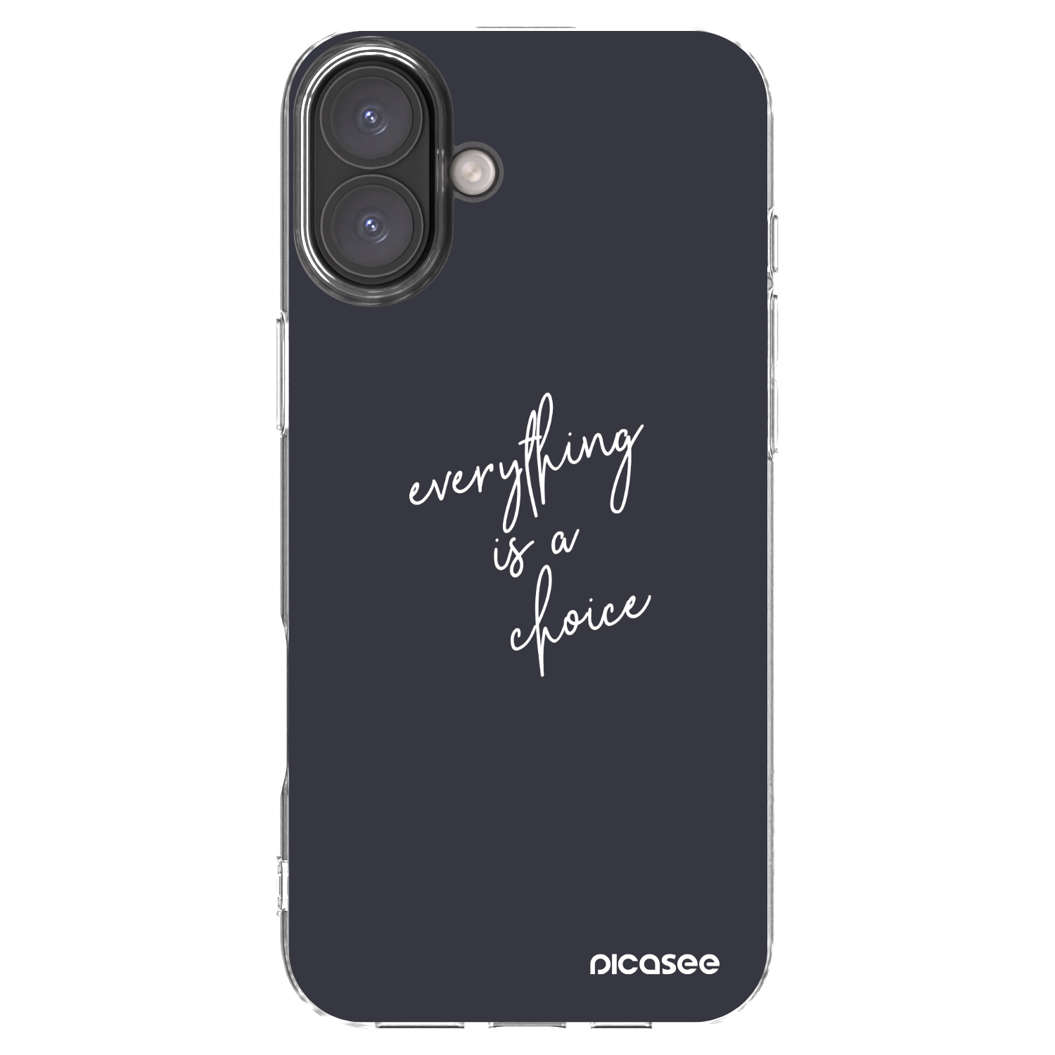 Picasee silikonowe przeźroczyste etui na Apple iPhone 16 Plus - Everything is a choice