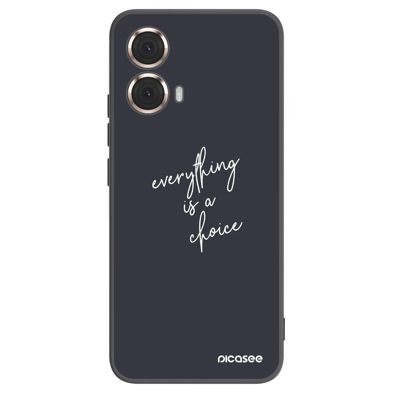 Picasee silikonowe czarne etui na Motorola Moto G85 - Everything is a choice