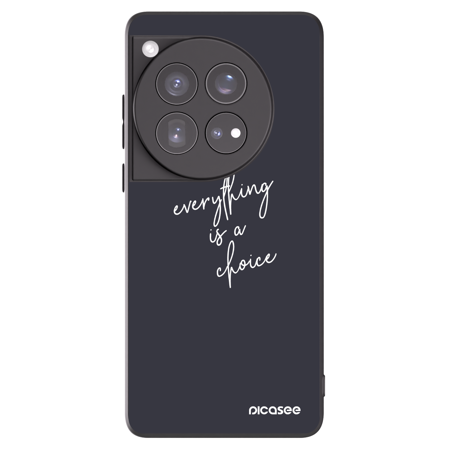 Picasee silikonowe czarne etui na OnePlus 12 5G - Everything is a choice
