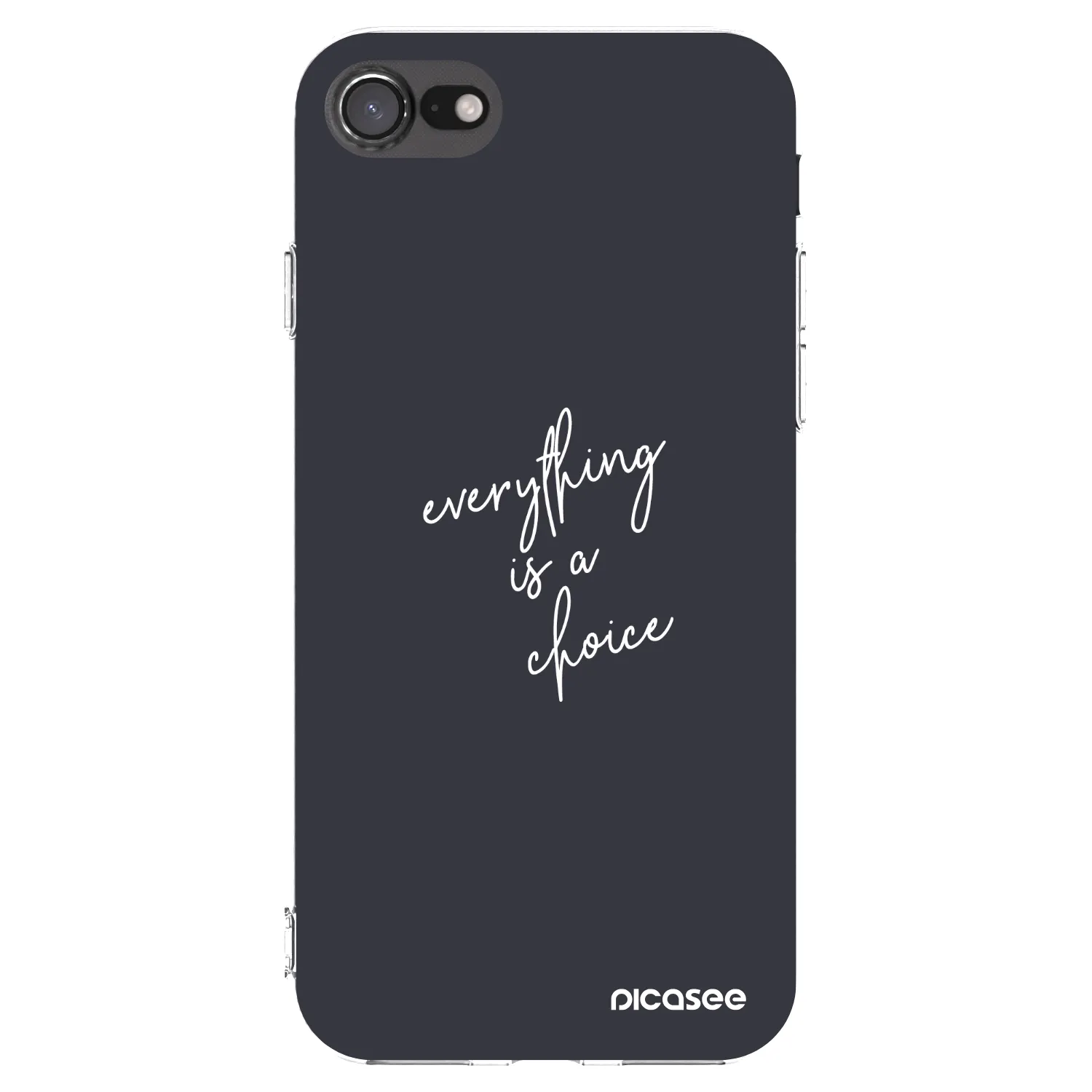 Picasee silikonowe przeźroczyste etui na Apple iPhone 7 - Everything is a choice