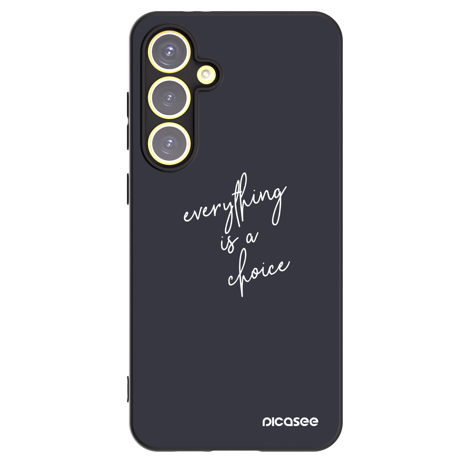 Picasee silikonowe czarne etui na Samsung Galaxy S24 FE S721B - Everything is a choice