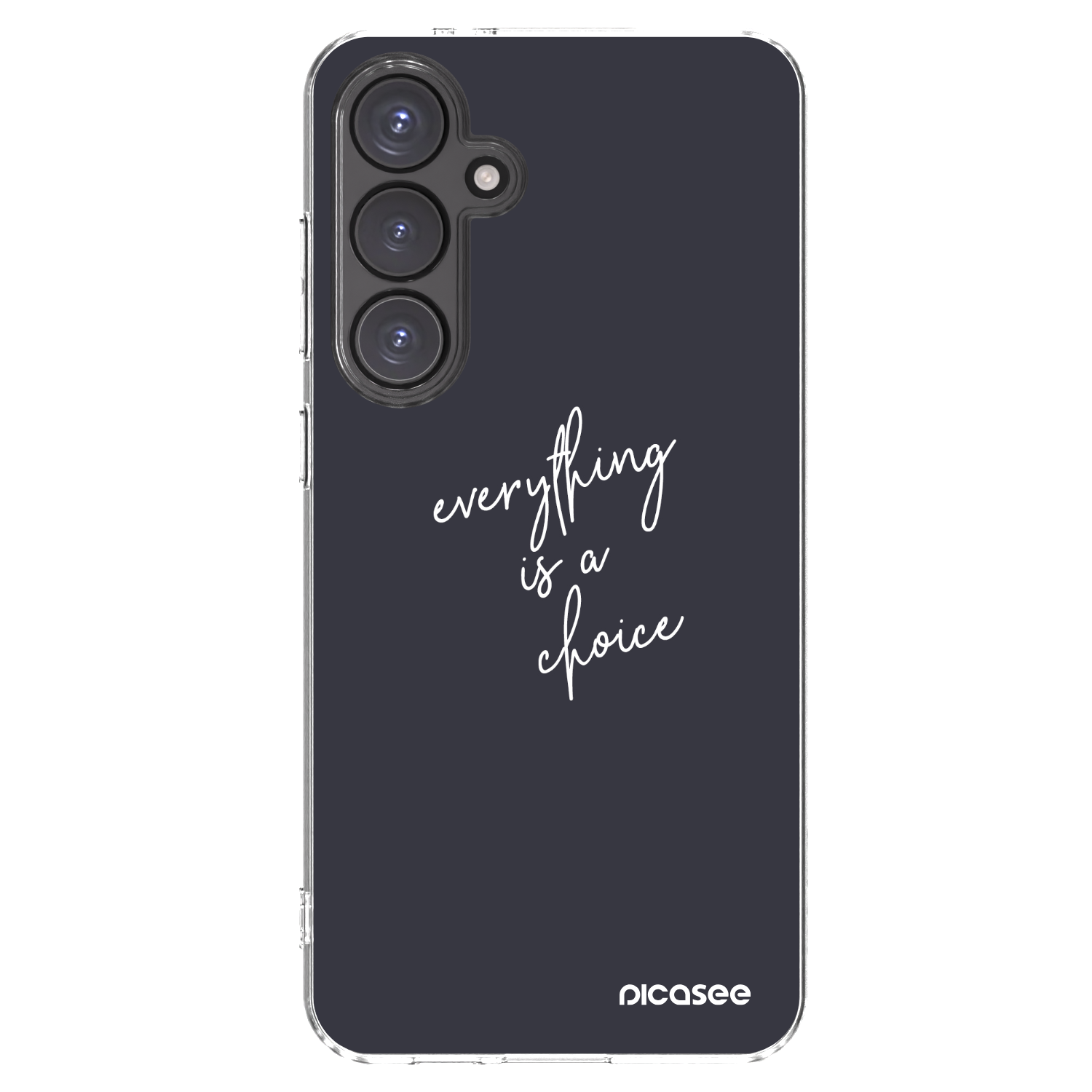 Picasee silikonowe przeźroczyste etui na Samsung Galaxy S24 FE S721B - Everything is a choice