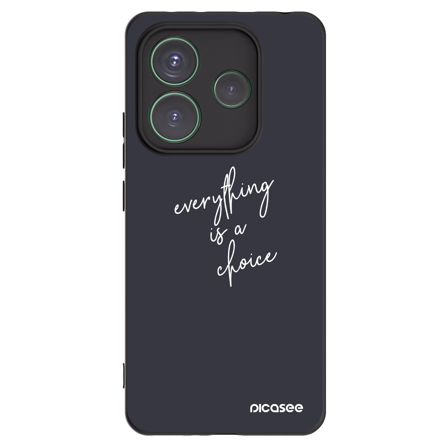 Picasee silikonowe czarne etui na Xiaomi Redmi Note 14 5G - Everything is a choice