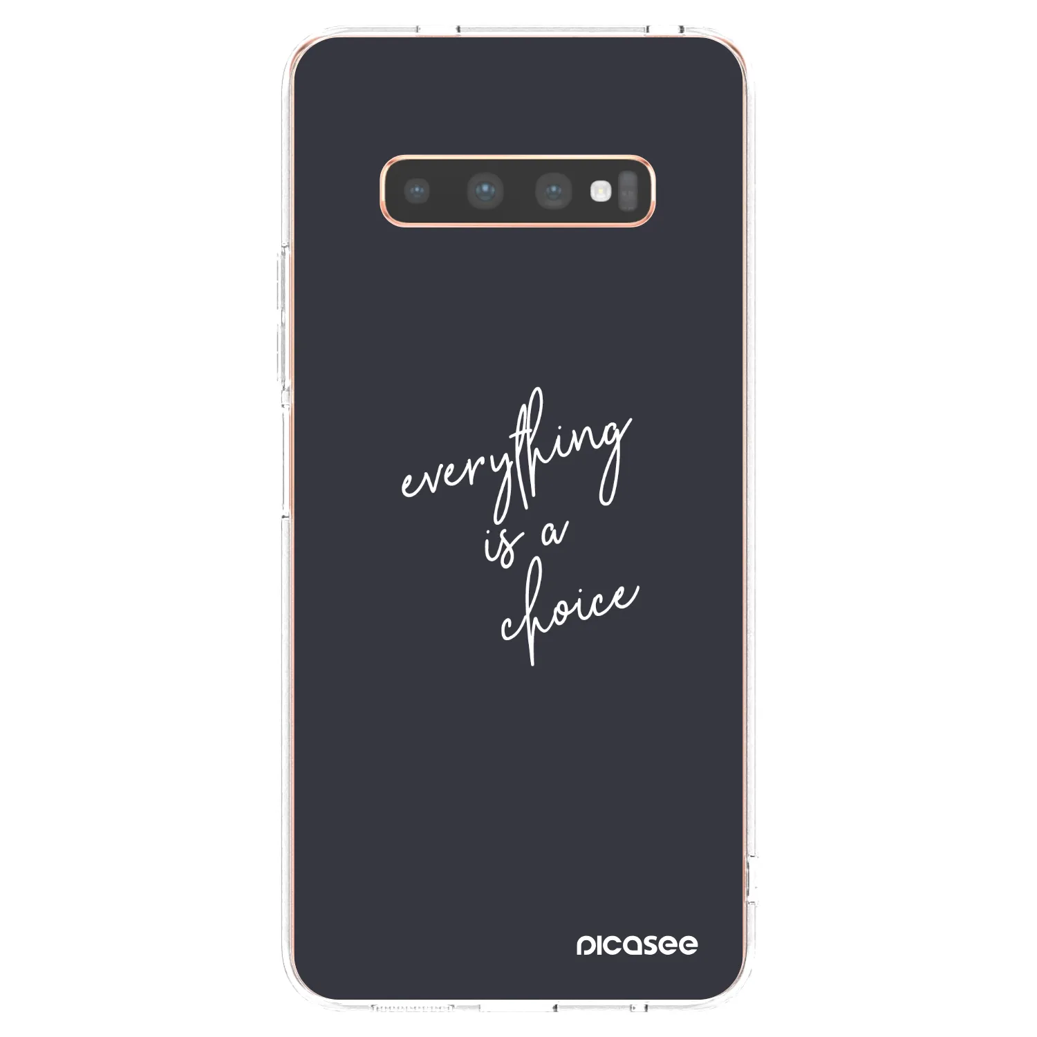 Picasee silikonowe przeźroczyste etui na Samsung Galaxy S10 Plus G975 - Everything is a choice