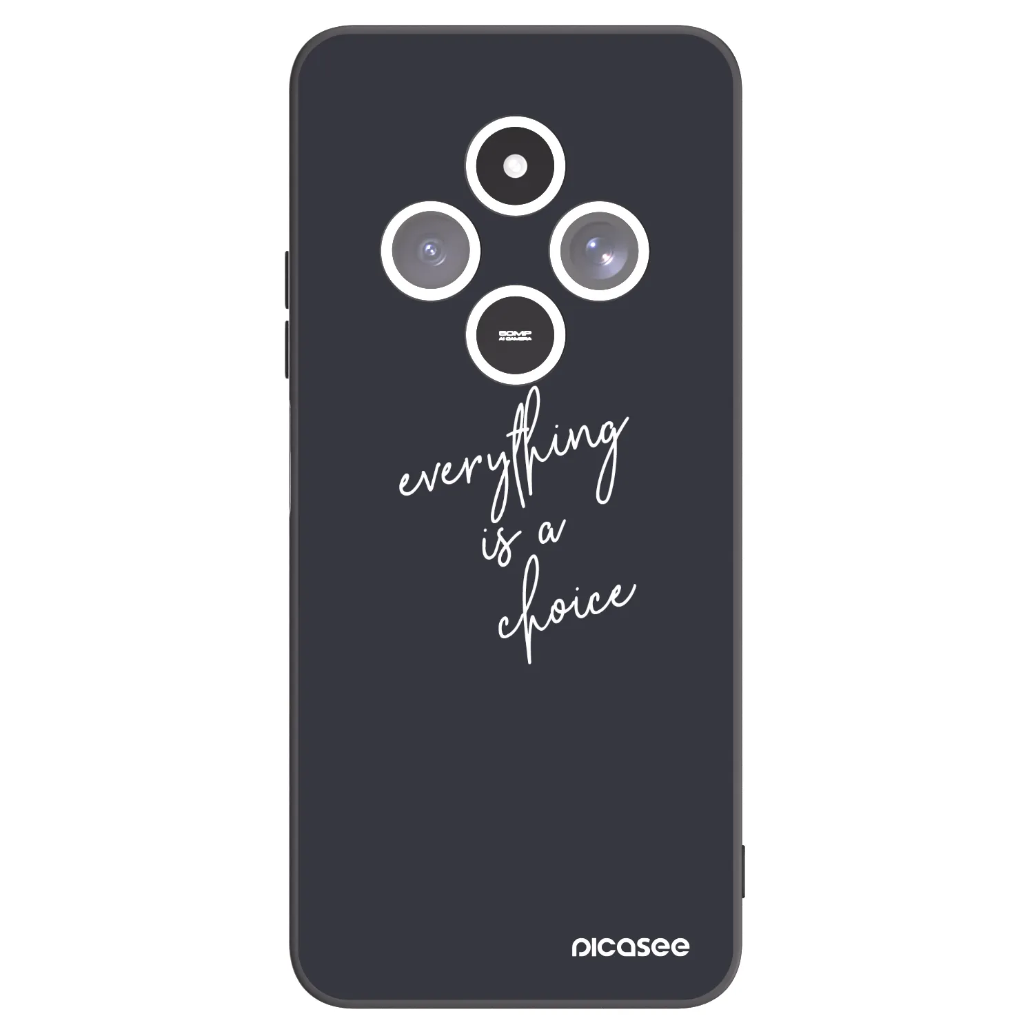 Picasee silikonowe czarne etui na Xiaomi Redmi 14C - Everything is a choice