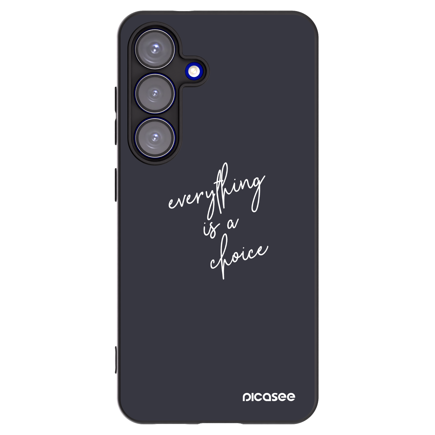 Picasee silikonowe czarne etui na Samsung Galaxy S25 5G - Everything is a choice