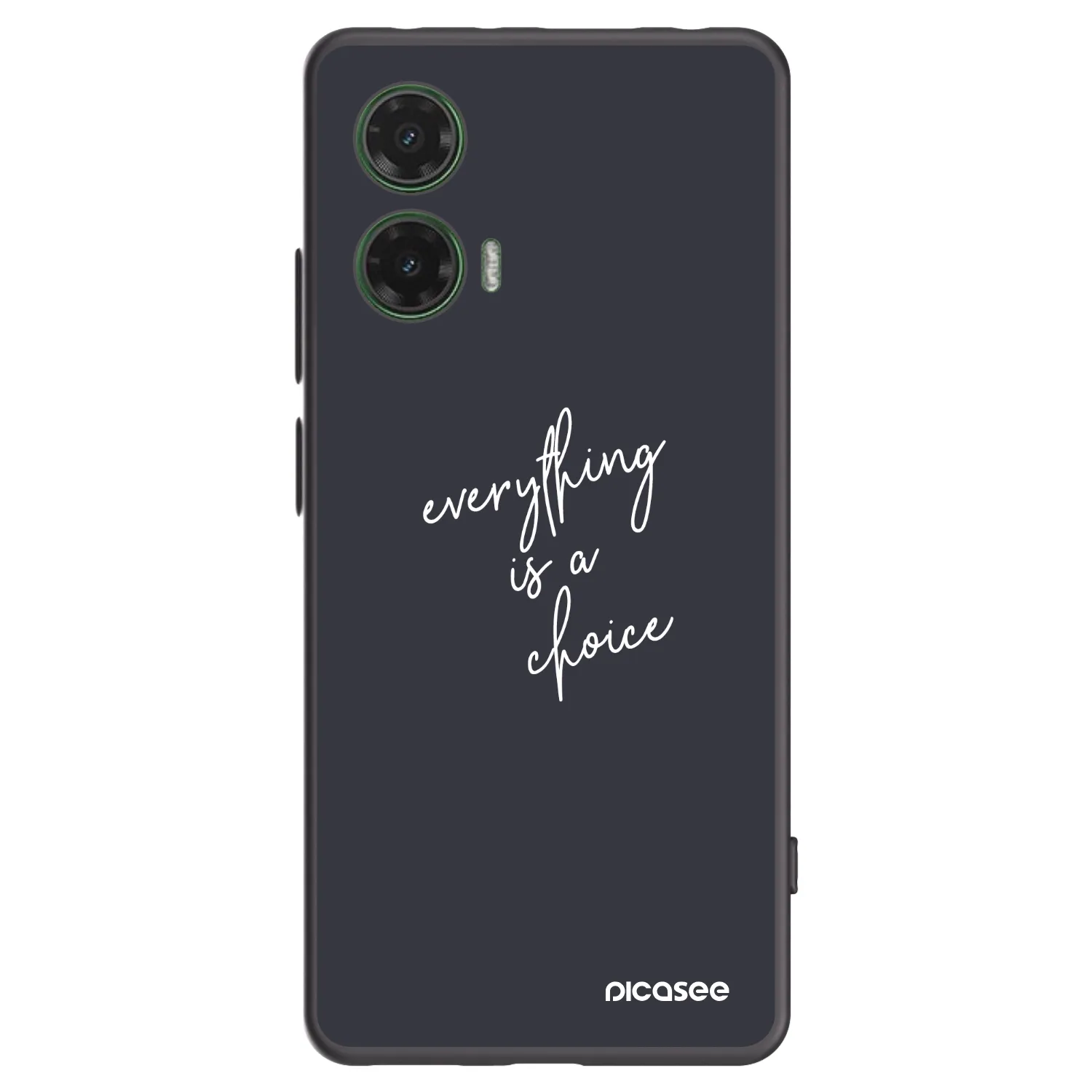 Picasee silikonowe czarne etui na Motorola Moto G35 5G - Everything is a choice