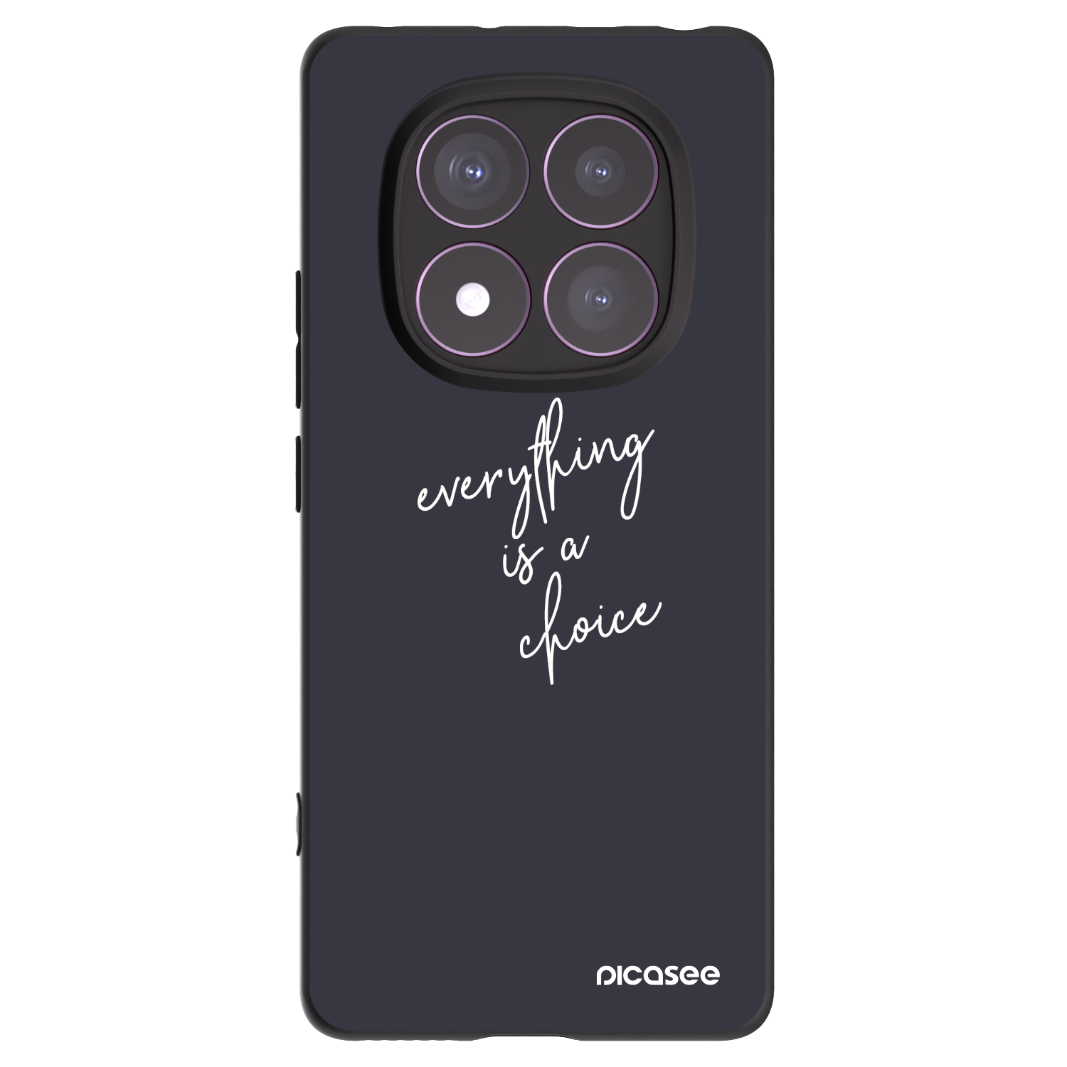 Picasee silikonowe czarne etui na Xiaomi Redmi Note 14 Pro 4G - Everything is a choice