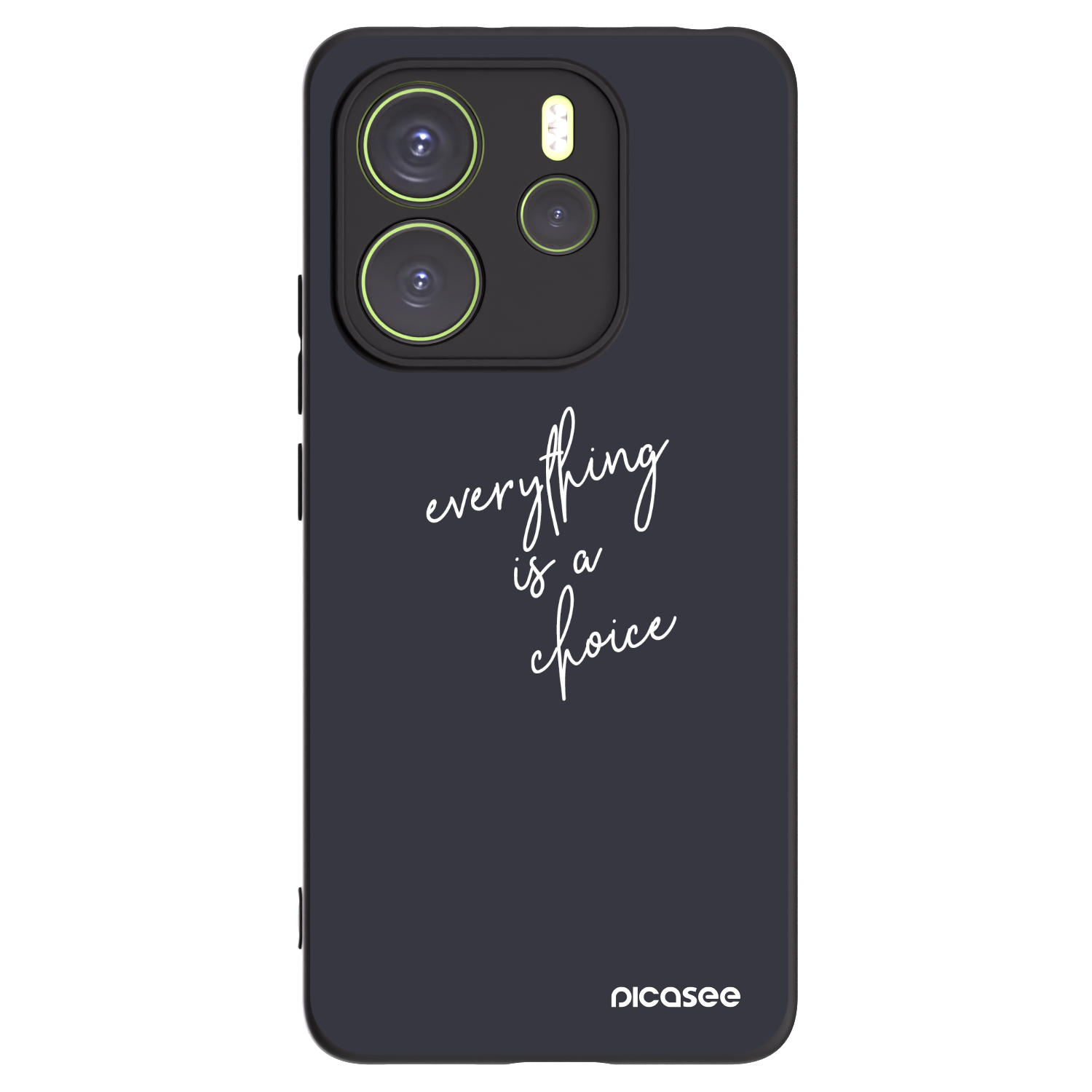 Picasee silikonowe czarne etui na Xiaomi Redmi Note 14 4G - Everything is a choice