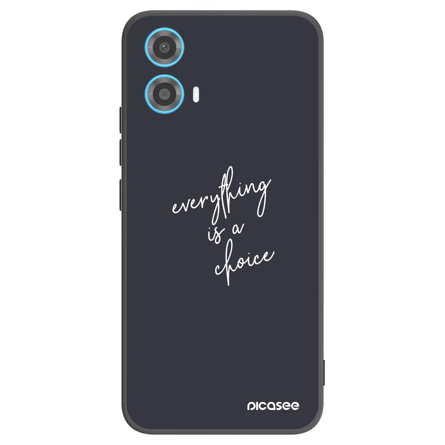 Picasee silikonowe czarne etui na Motorola Moto G34 5G - Everything is a choice