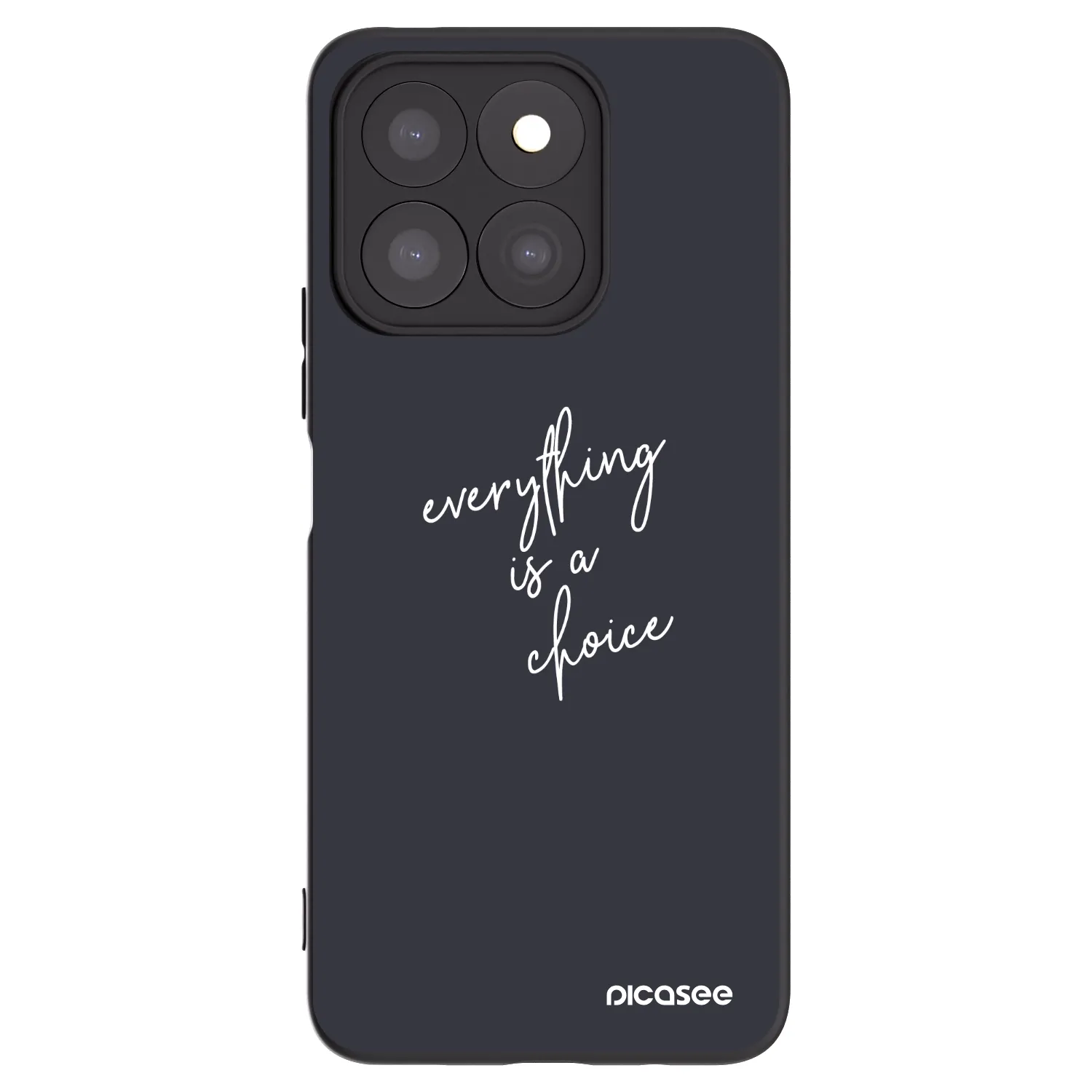 Picasee silikonowe czarne etui na Honor X8c - Everything is a choice