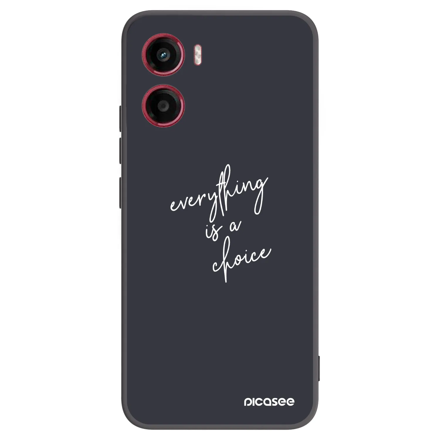 Picasee silikonowe czarne etui na Motorola Moto G05 - Everything is a choice