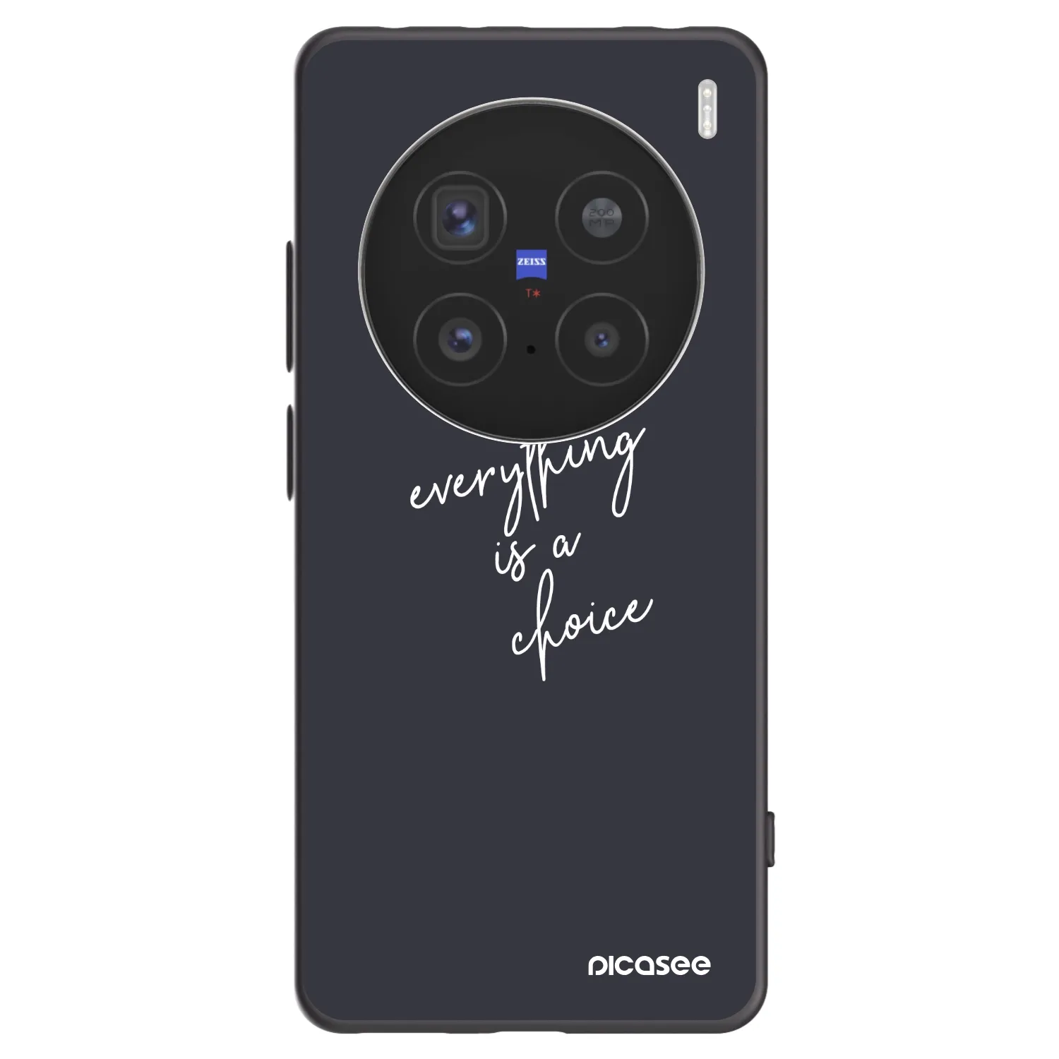 Picasee silikonowe czarne etui na Vivo X200 Pro - Everything is a choice