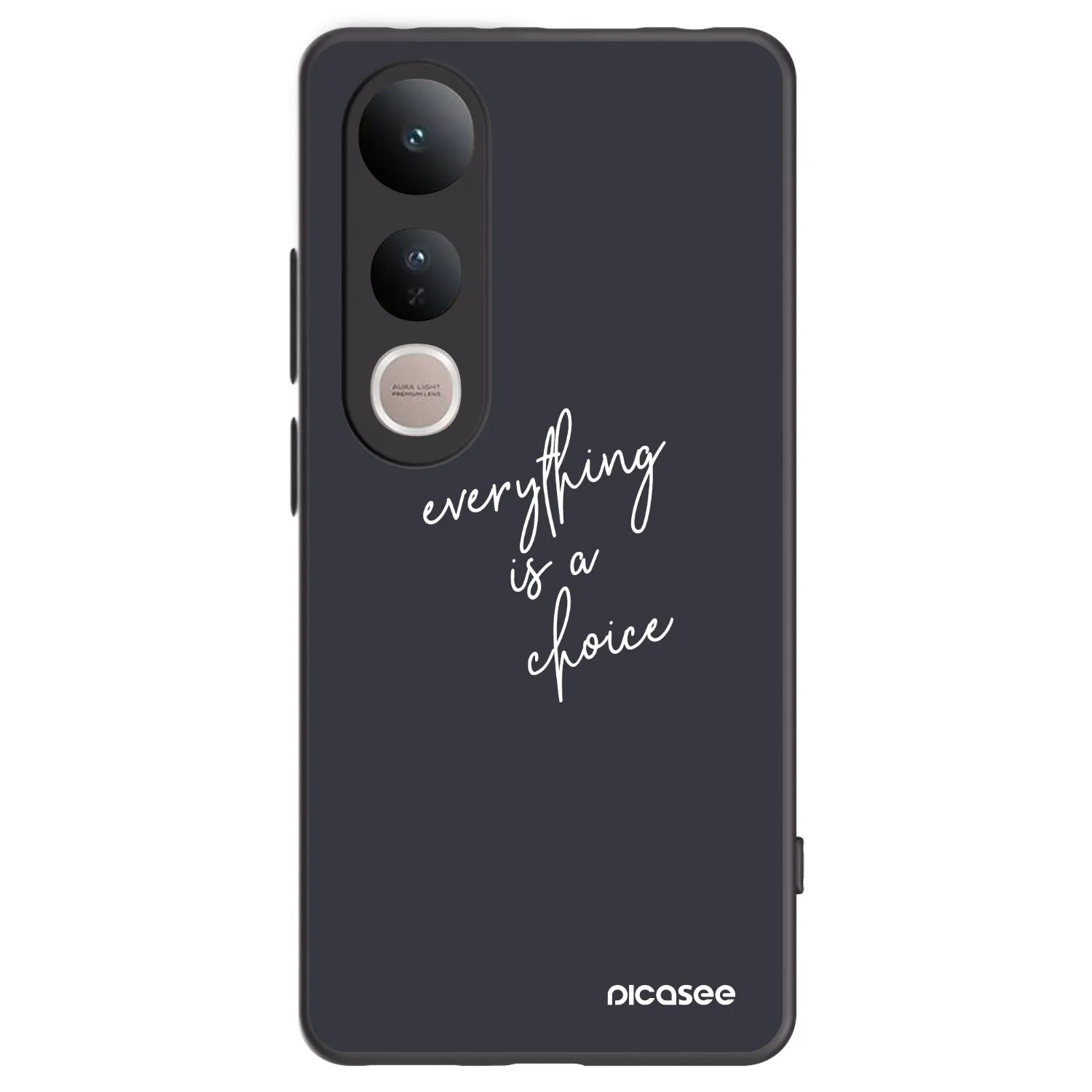 Picasee silikonowe czarne etui na Vivo V50 Lite 5G - Everything is a choice