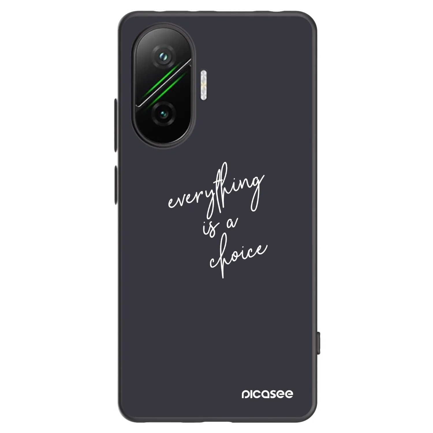 Picasee silikonowe czarne etui na Xiaomi Poco F7 5G - Everything is a choice