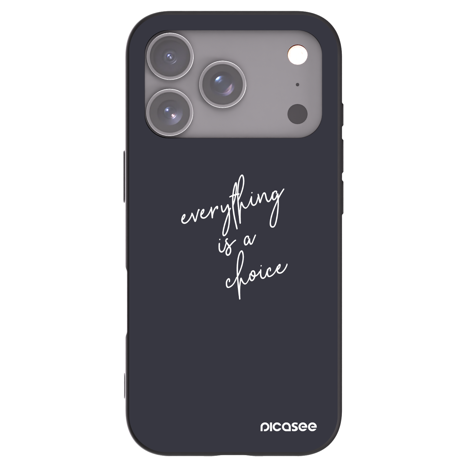 Picasee silikonowe czarne etui na Apple iPhone 17 Pro - Everything is a choice