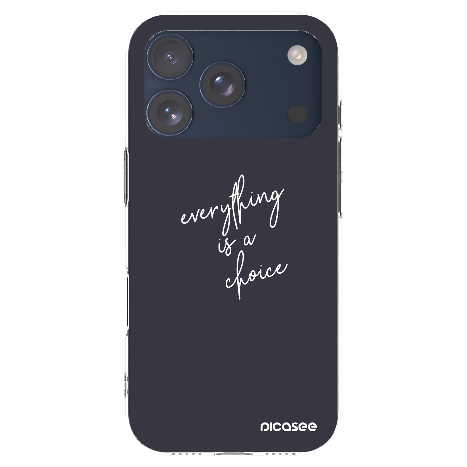 Picasee silikonowe przeźroczyste etui na Apple iPhone 17 Pro - Everything is a choice