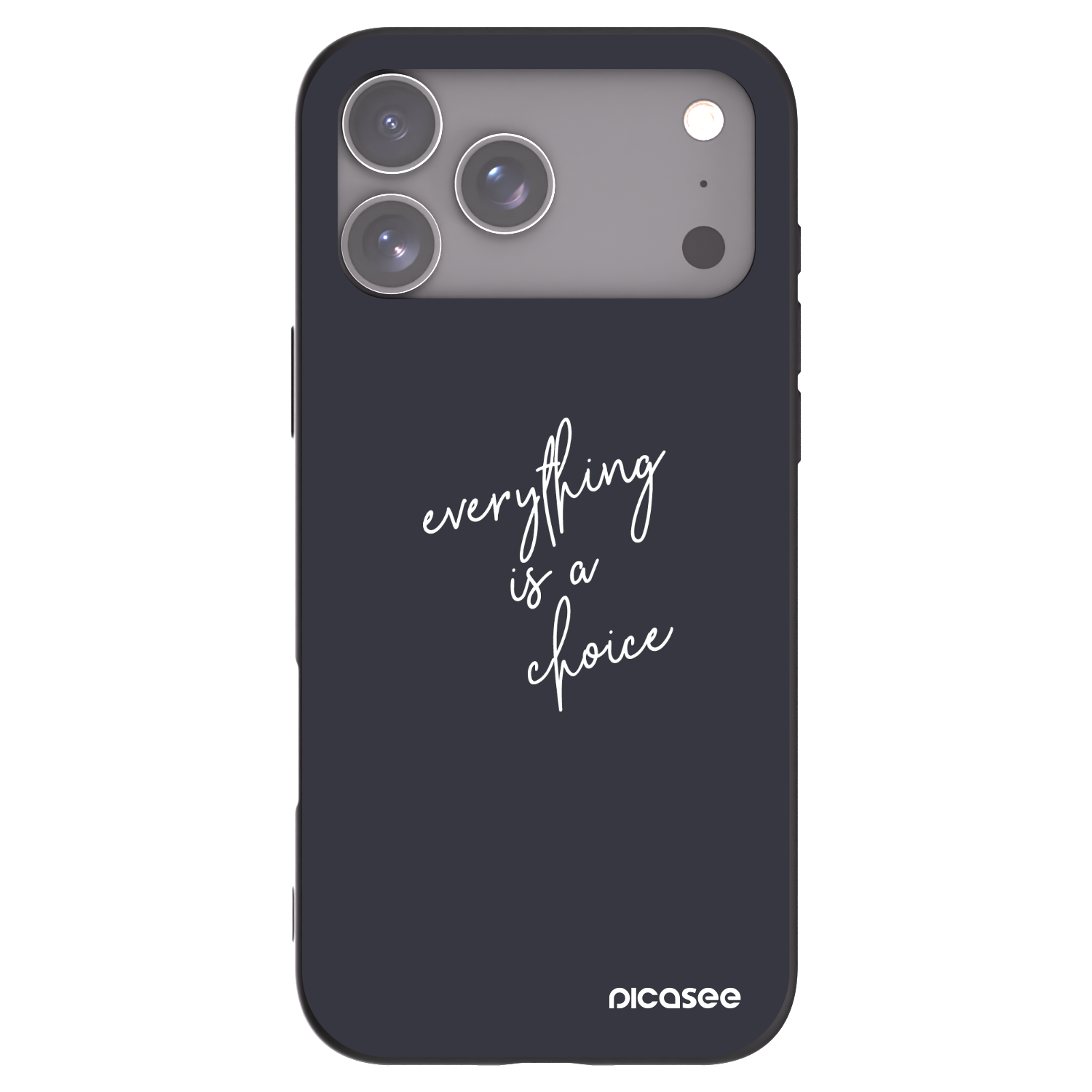 Picasee silikonowe czarne etui na Apple iPhone 17 Pro Max - Everything is a choice
