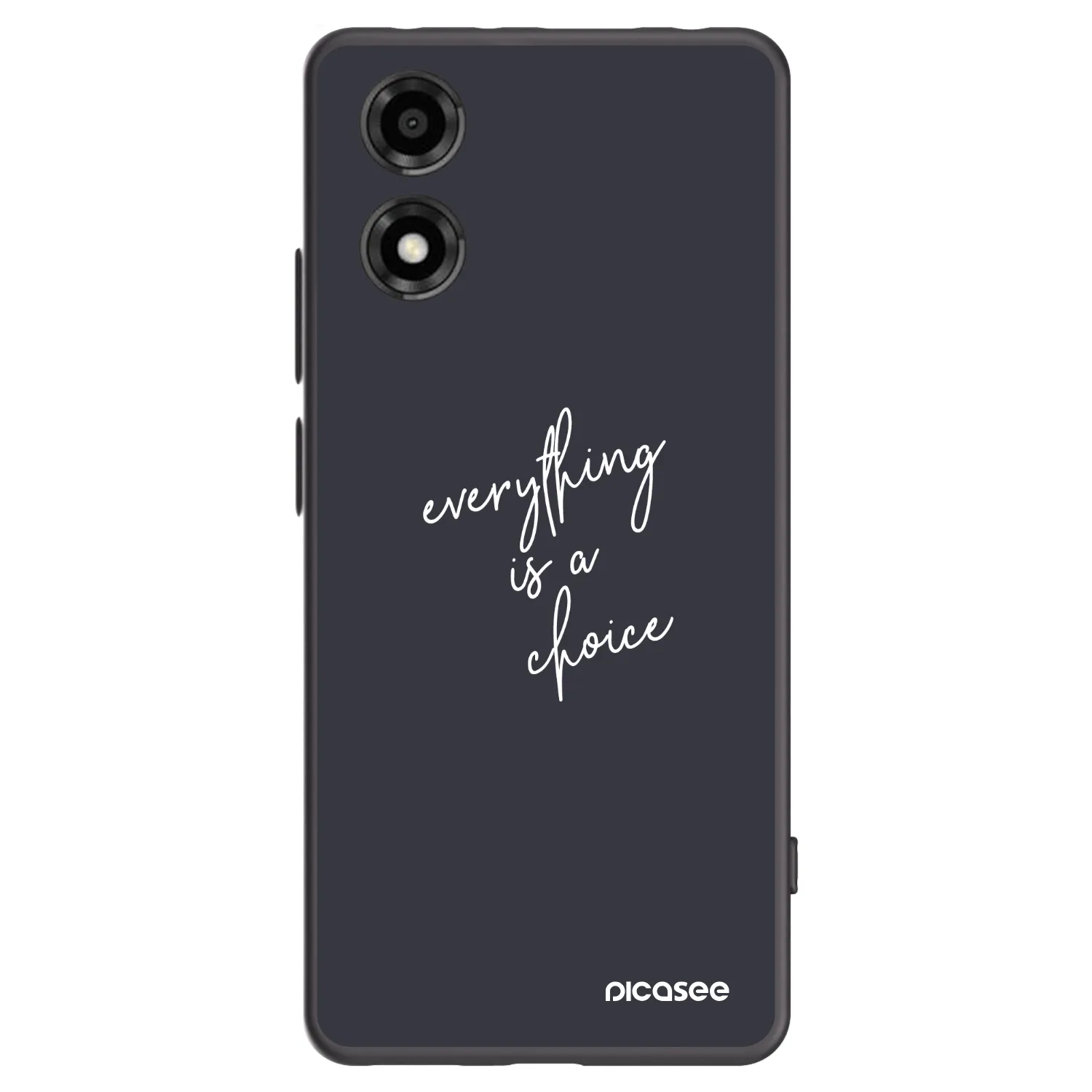 Picasee silikonowe czarne etui na Motorola Moto E14 - Everything is a choice