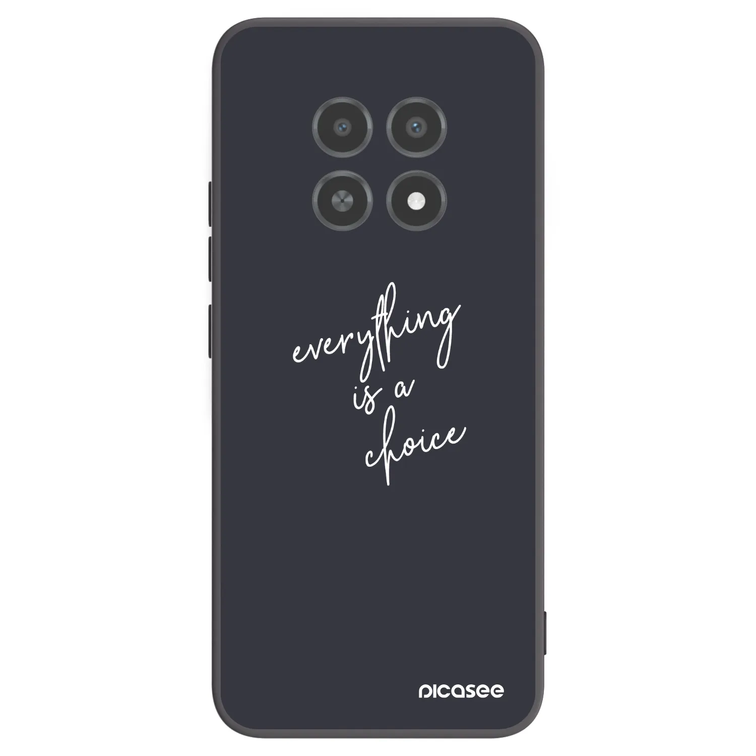 Picasee silikonowe czarne etui na Realme 12X - Everything is a choice