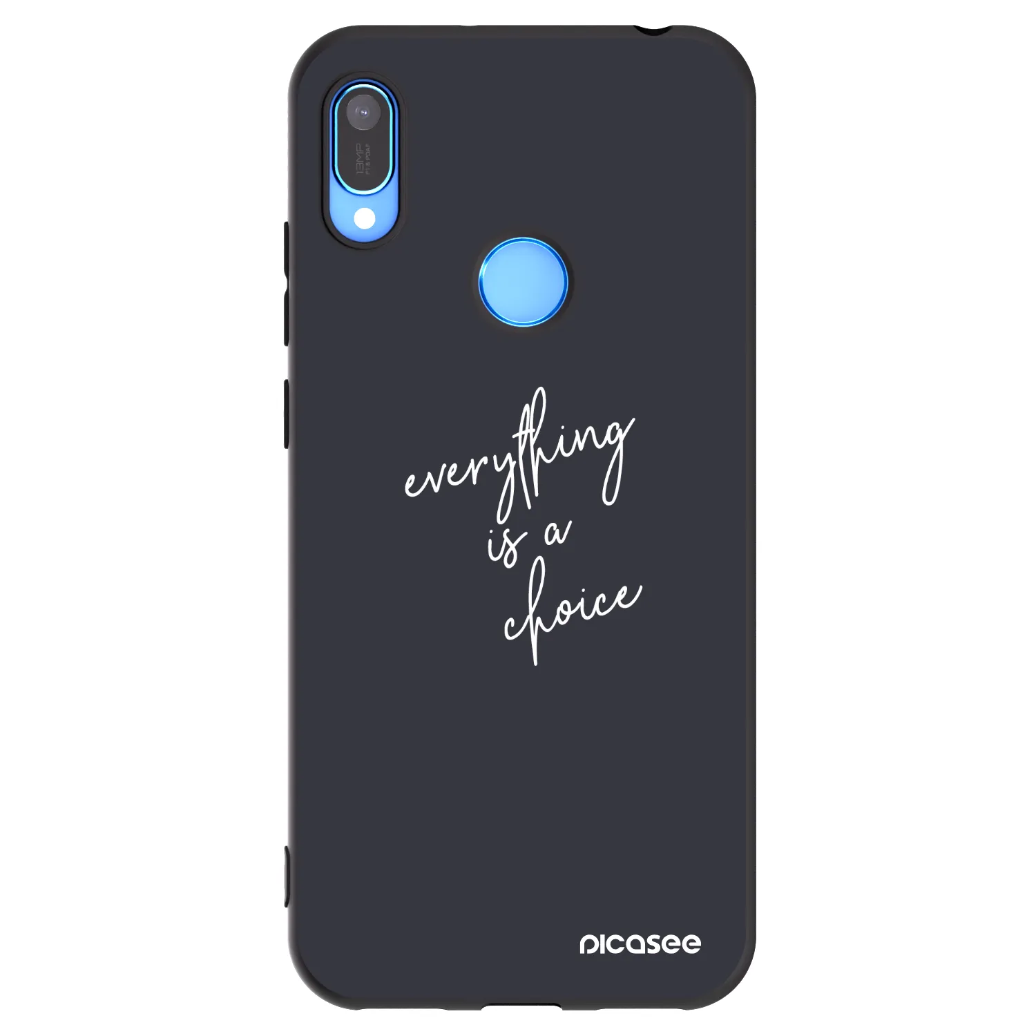 Picasee silikonowe czarne etui na Huawei Y6 2019 - Everything is a choice
