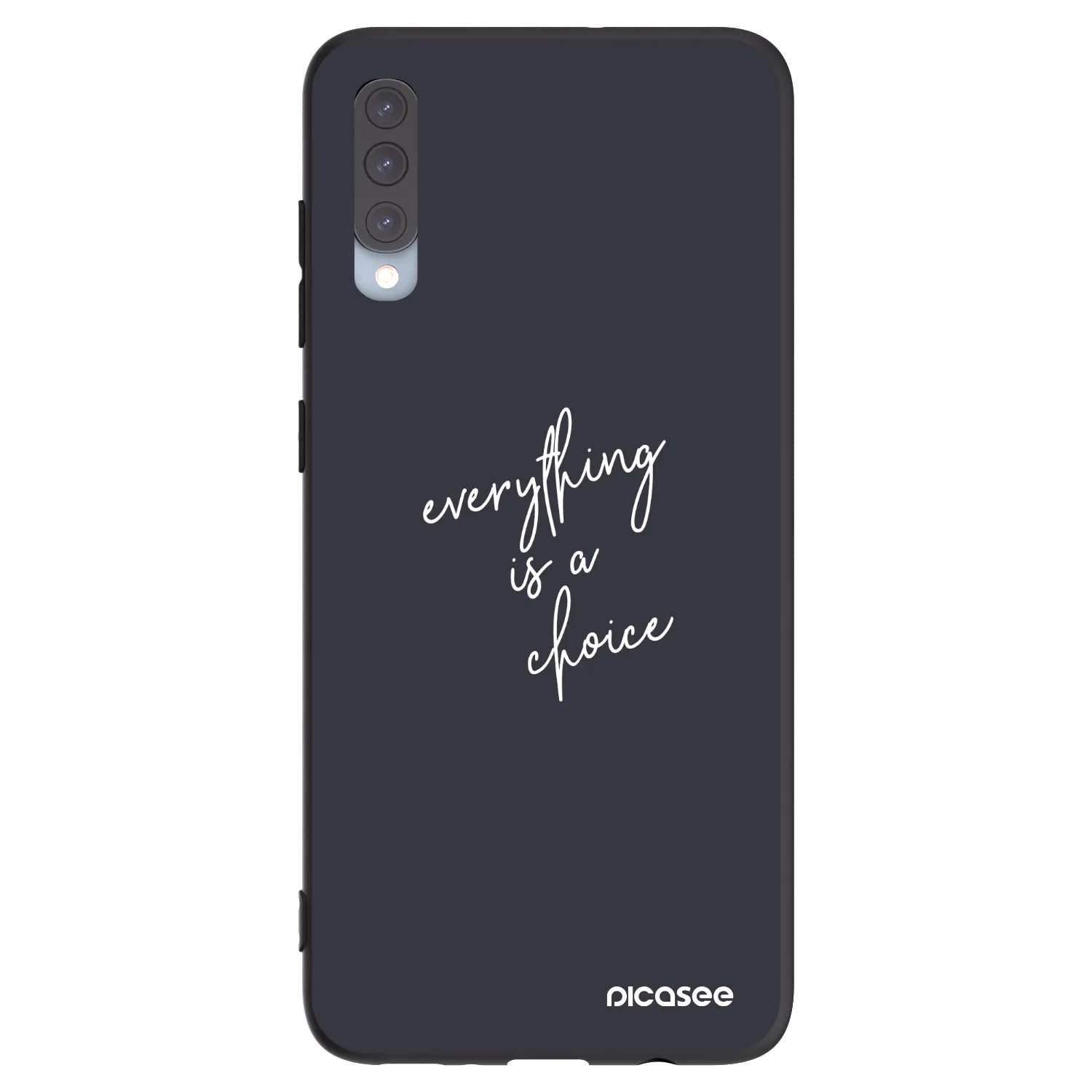 Picasee silikonowe czarne etui na Samsung Galaxy A70 A705F - Everything is a choice
