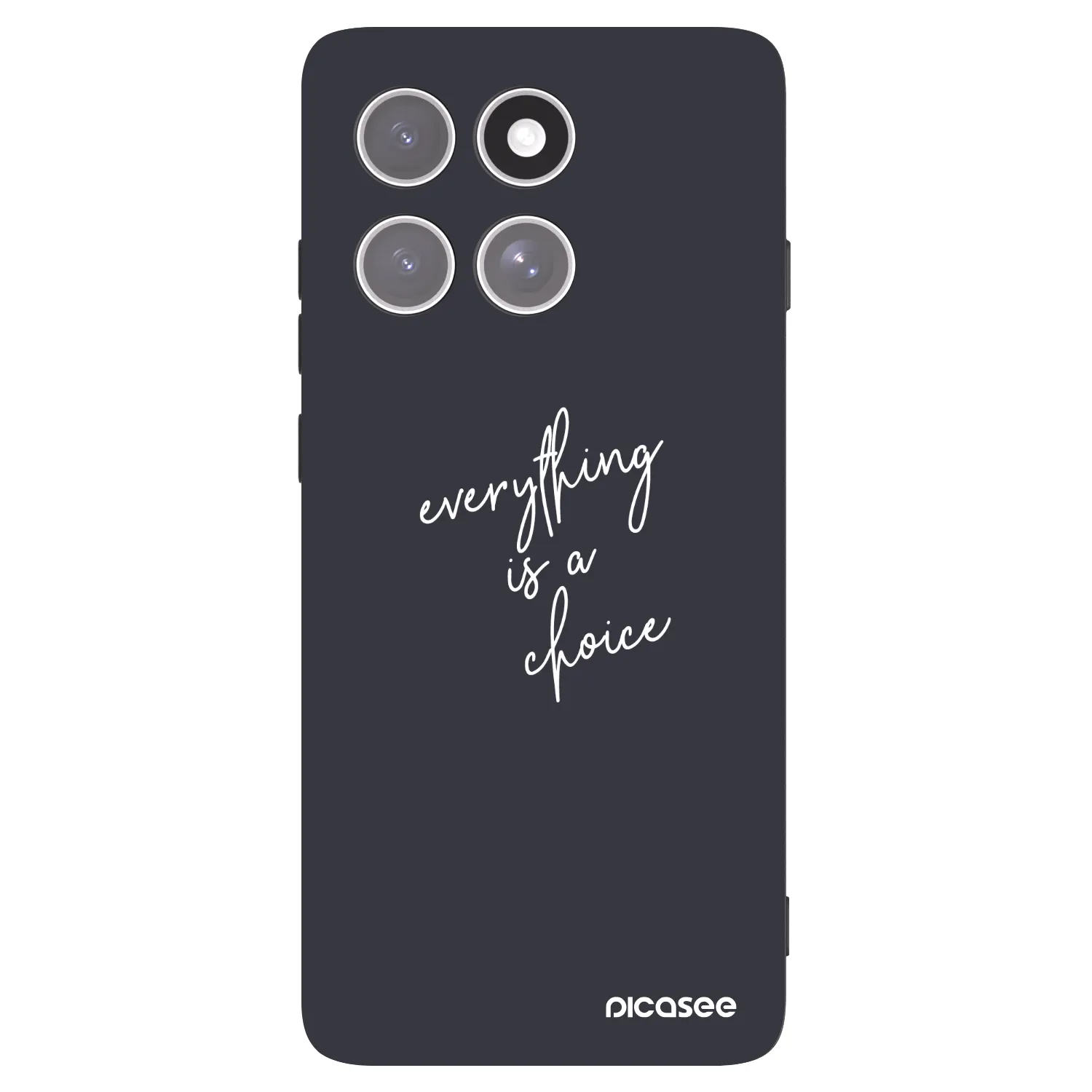 Picasee silikonowe czarne etui na Motorola Edge 60 Pro - Everything is a choice