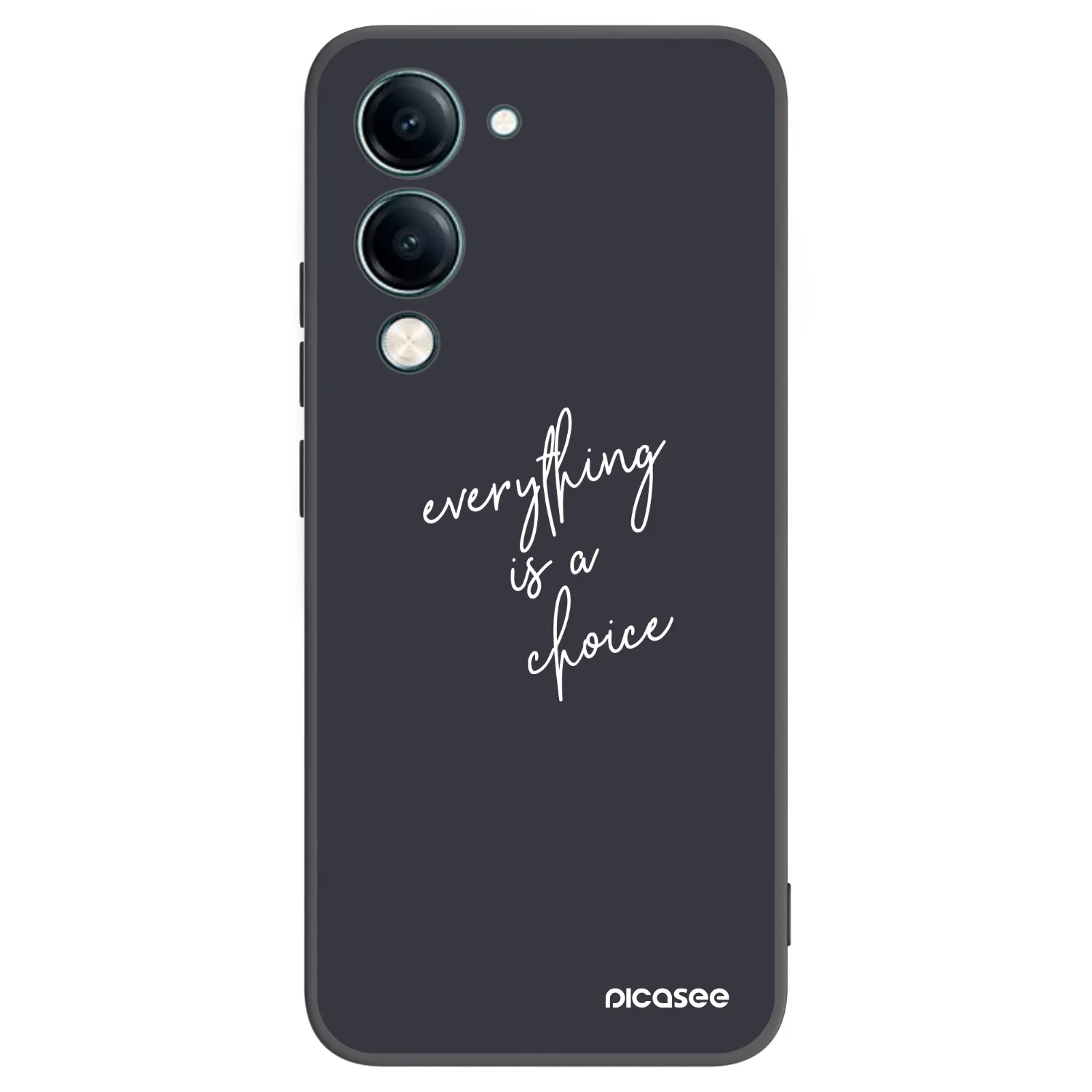 Picasee silikonowe czarne etui na Vivo Y29s 5G - Everything is a choice